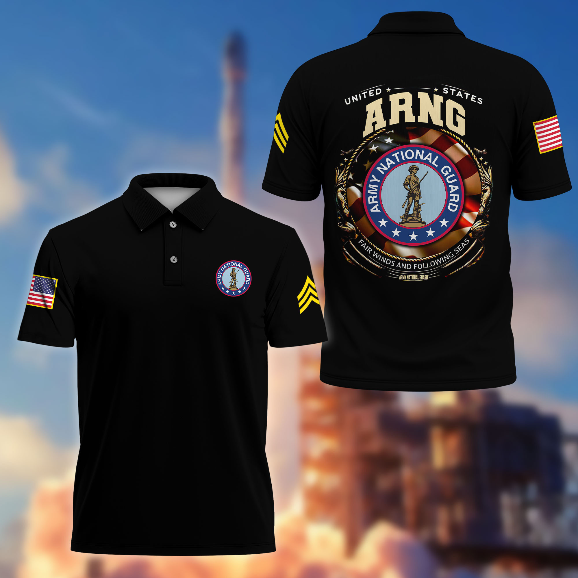 Premium Army National Guard Custom Polo Shirt VPVC218808, Gifts For Army National Guard Veteran, Best Gifts On Father’s Day, Independence Day, Veterans Day