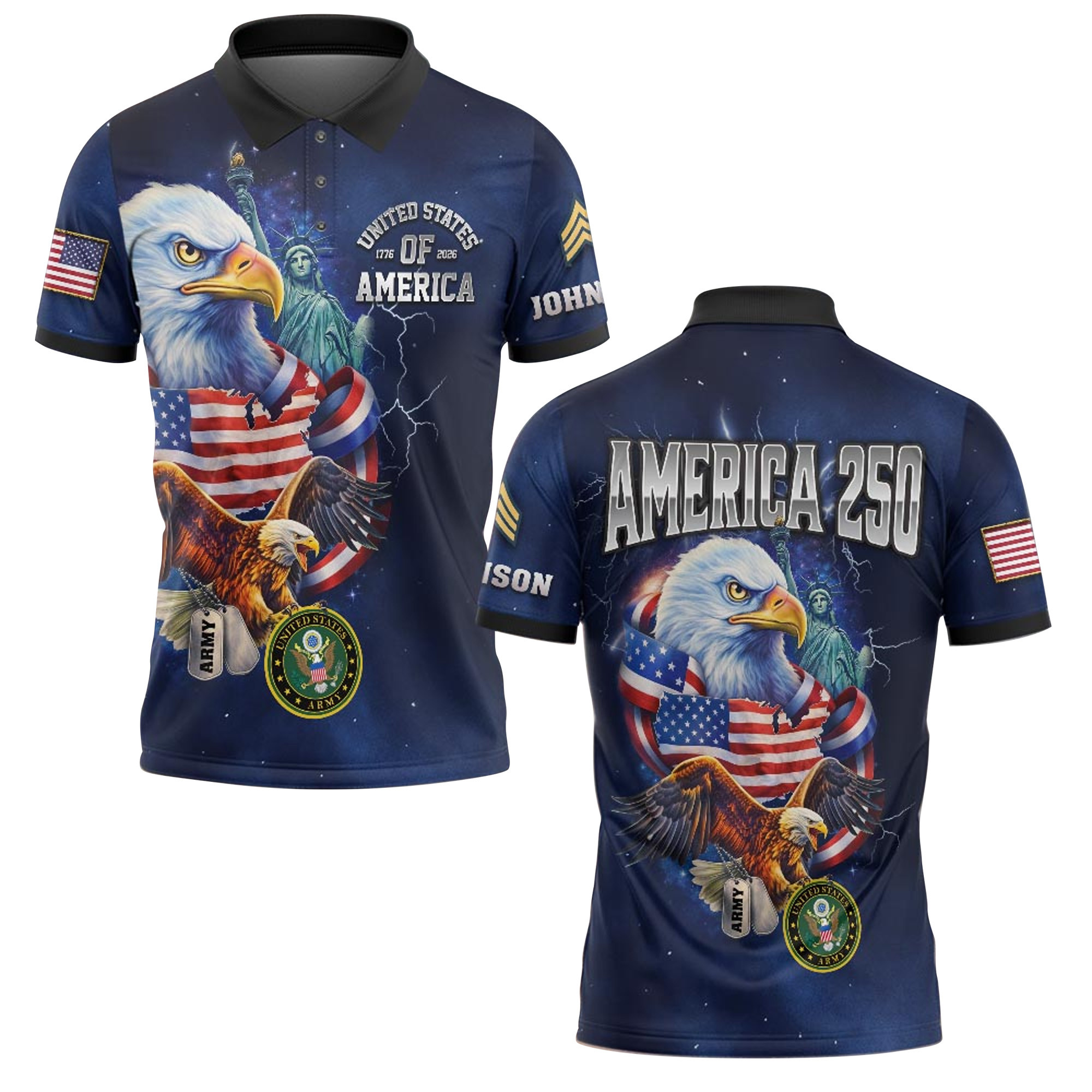 Premium Custom US Army Polo Shirt VPVC218902, Gifts For Army Veteran, Best Gifts On Father’s Day, Independence Day, Veterans Day