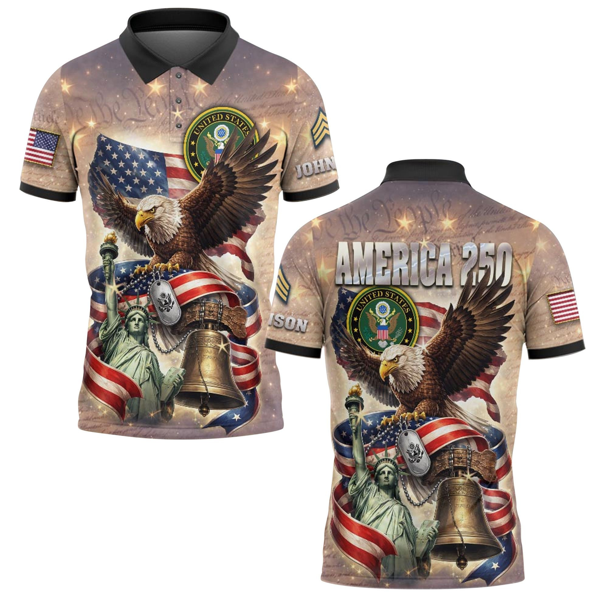 Premium Custom US Army Polo Shirt VPVC218905, Gifts For Army Veteran, Best Gifts On Father’s Day, Independence Day, Veterans Day