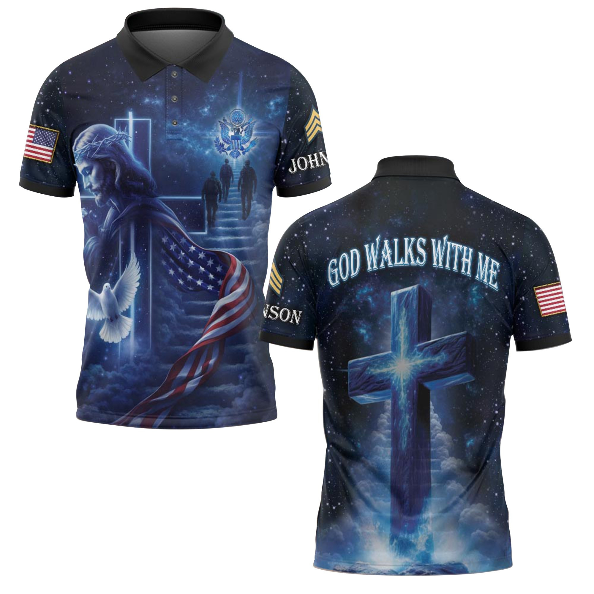 Premium US Army Polo Shirt VPVC218917, Custom Name, Rank, Gifts For Army Veteran, Best Gifts On Father’s Day, Independence Day, Veterans Day