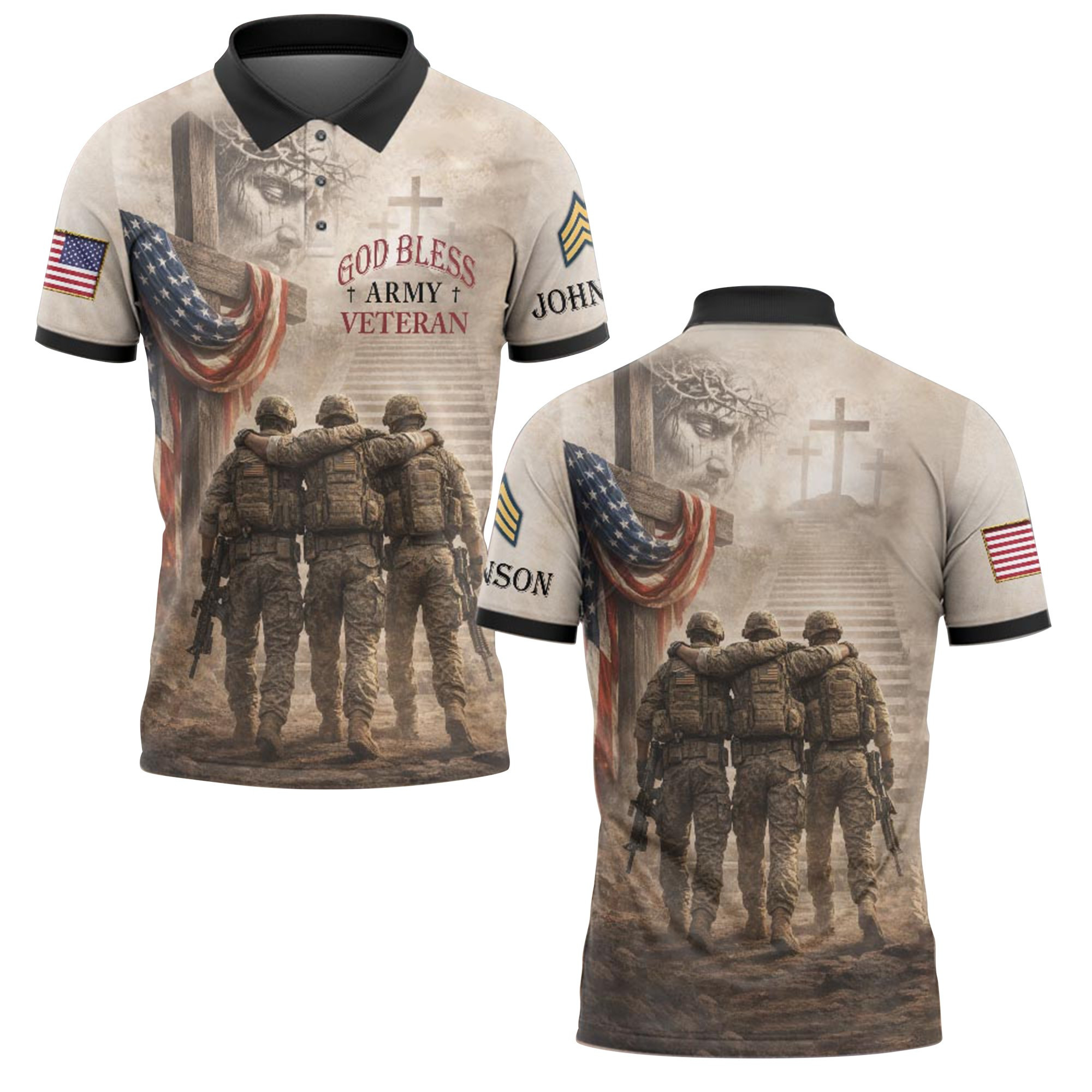 Premium US Army Polo Shirt VPVC218918, Custom Name, Rank, Gifts For Army Veteran, Best Gifts On Father’s Day, Independence Day, Veterans Day