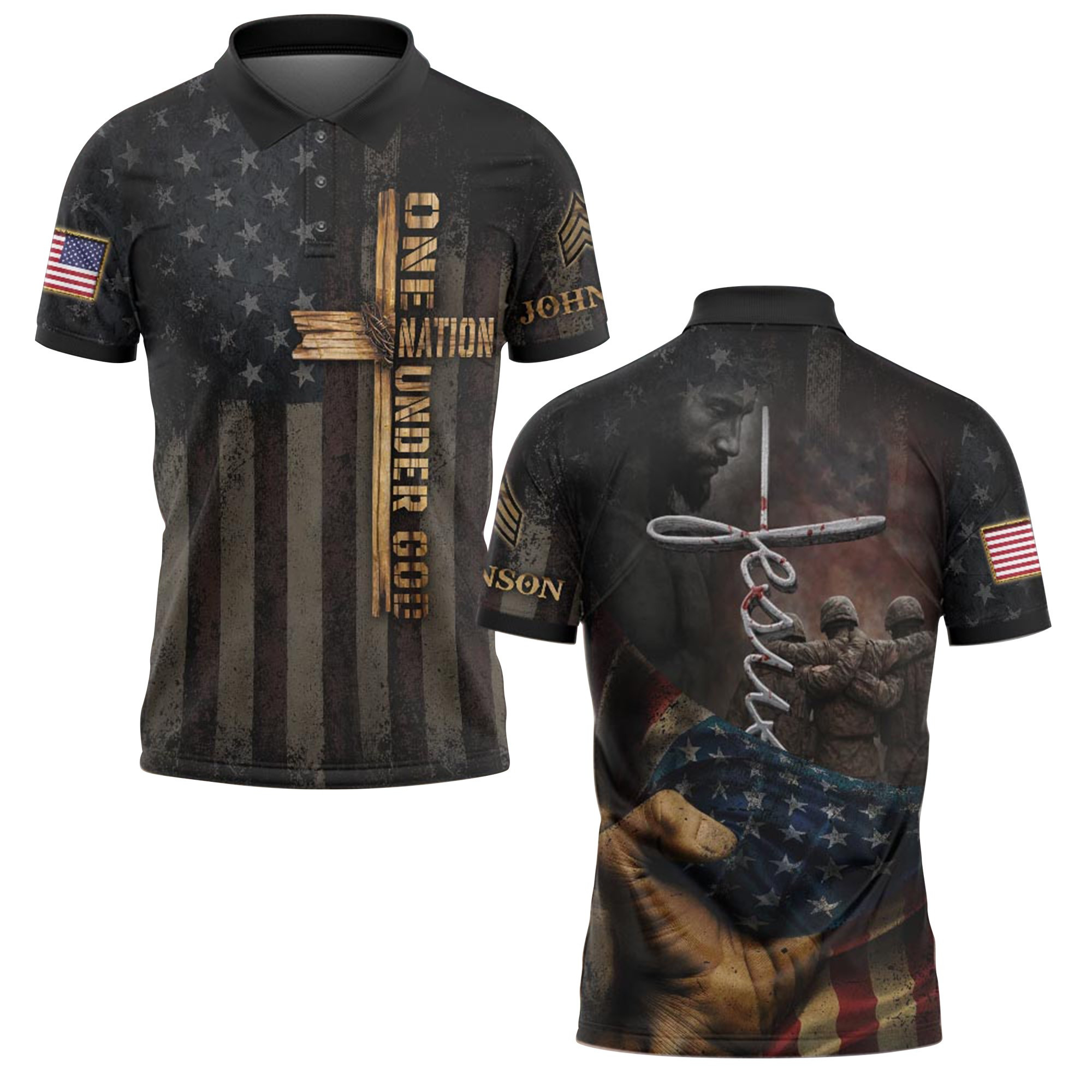 Premium US Army Polo Shirt VPVC218919, Custom Name, Rank, Gifts For Army Veteran, Best Gifts On Father’s Day, Independence Day, Veterans Day