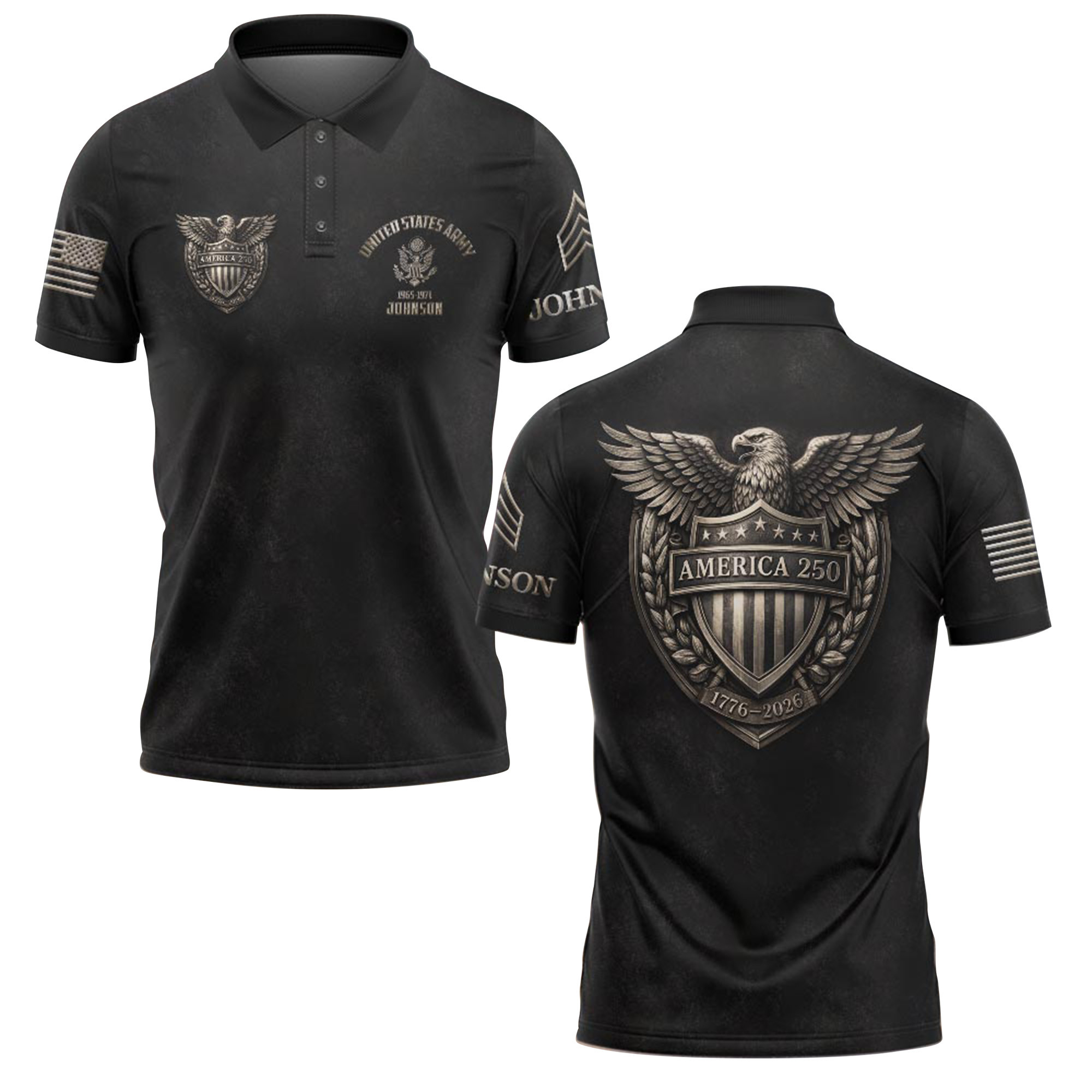 Premium US Army Polo Shirt VPVC218926, Custom Name, Rank, Year, Gifts For Army Veteran, Best Gifts On Father’s Day, Independence Day, Veterans Day