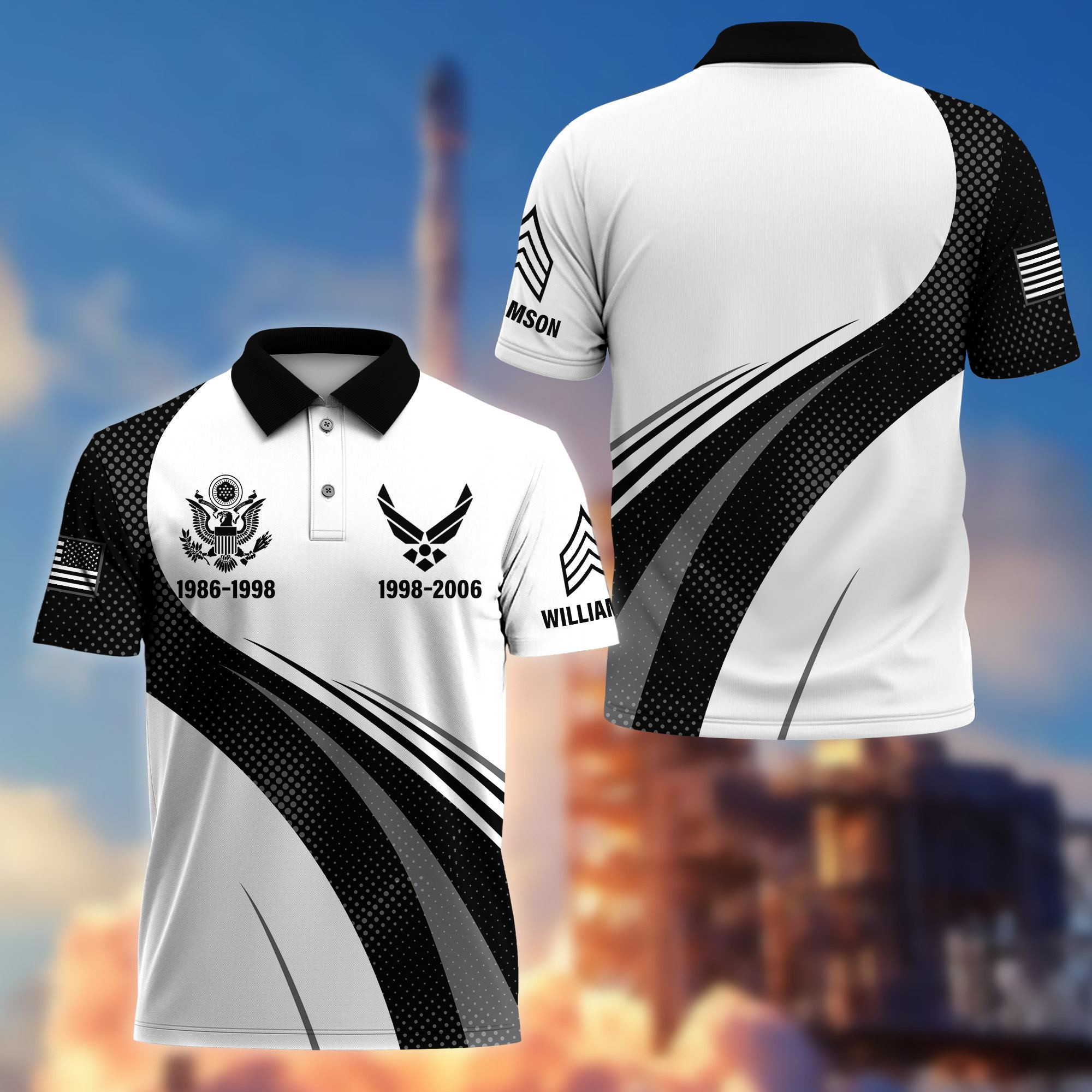 Premium Custom US Veterans Polo Shirt CPVC040310
