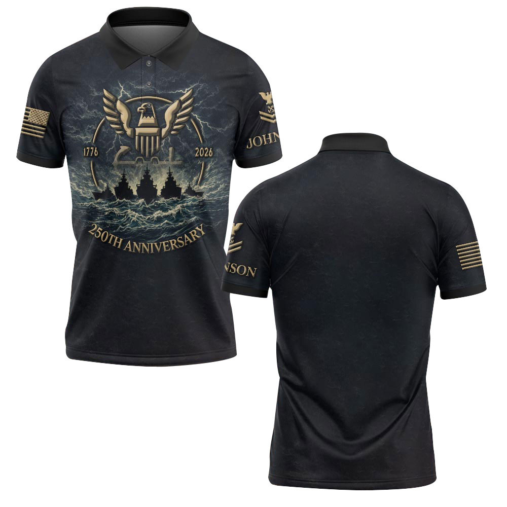 Premium US Navy Polo Shirt VPVC218929, Custom Name, Rank, Gifts For Navy Veteran, Best Gifts On Father’s Day, Independence Day, Veterans Day