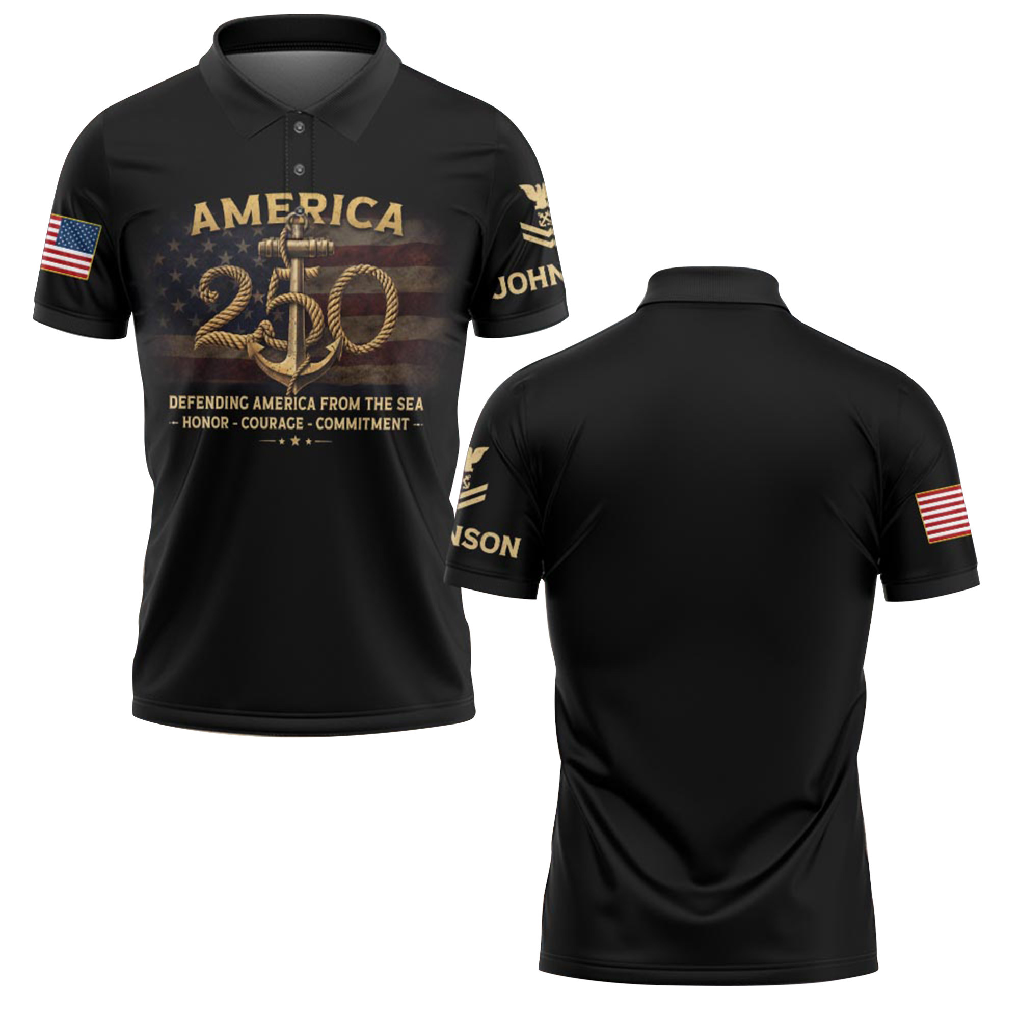 Premium US Navy Custom Polo Shirt VPVC218932, Gifts For Navy Veteran, Best Gifts For Father’s Day, Independence Day, Veterans Day