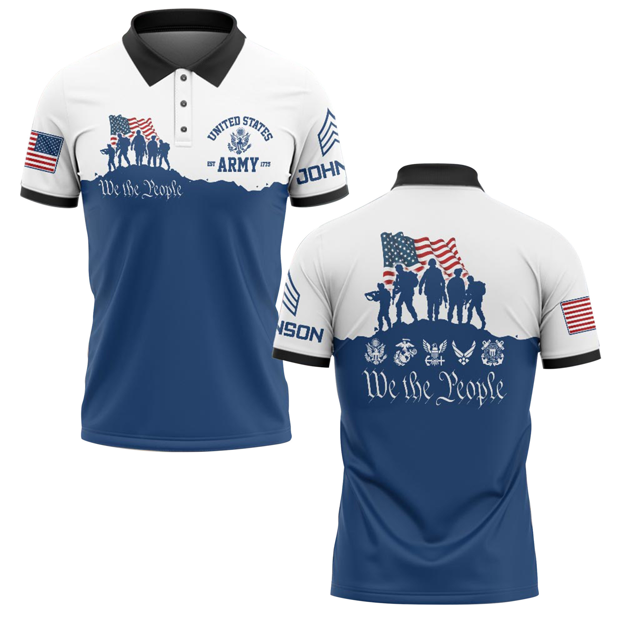 Premium US Army Custom Polo Shirt VPVC218935, Gifts For Army Veteran, Best Gifts For Father’s Day, Independence Day, Veterans Day