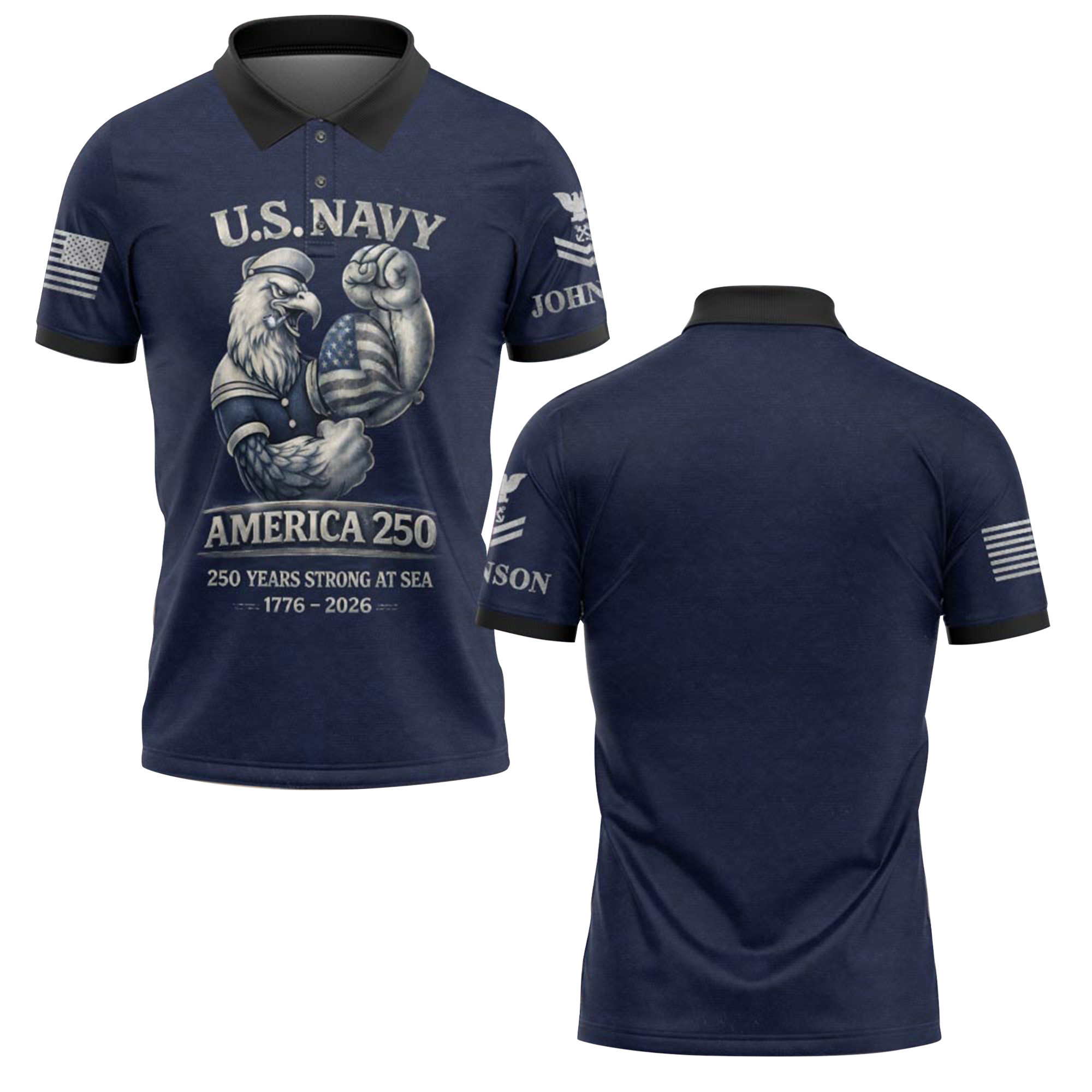 Premium US Navy Veteran Custom Polo Shirt VPVC218937, Gifts For Navy Veteran, Best Gifts For Father’s Day, Independence Day, Veterans Day