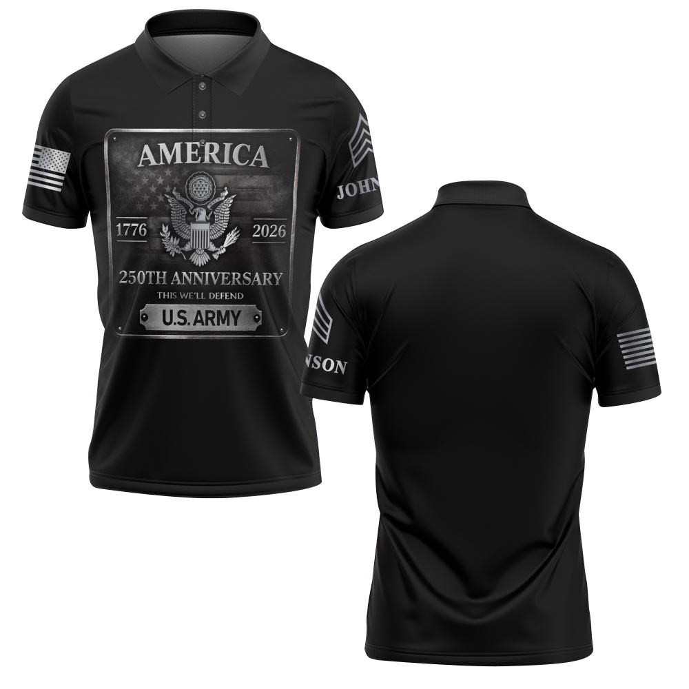 Premium US Army Custom Polo Shirt VPVC218942, Gifts For Army Veteran, Best Gifts For Father’s Day, Independence Day, Veterans Day