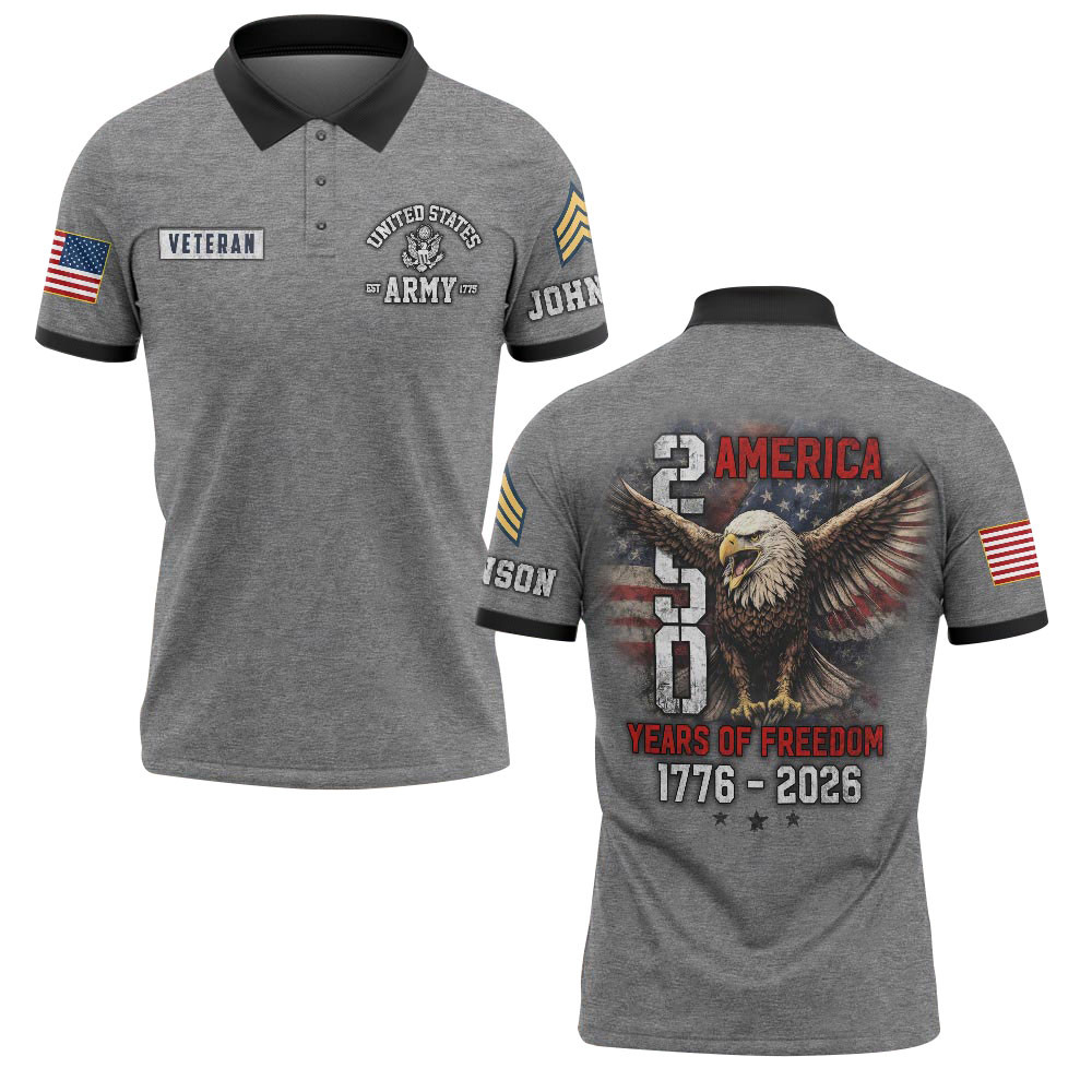 Premium US Army Custom Polo Shirt VPVC218944, Gifts For Army Veteran, Best Gifts For Father’s Day, Independence Day, Veterans Day