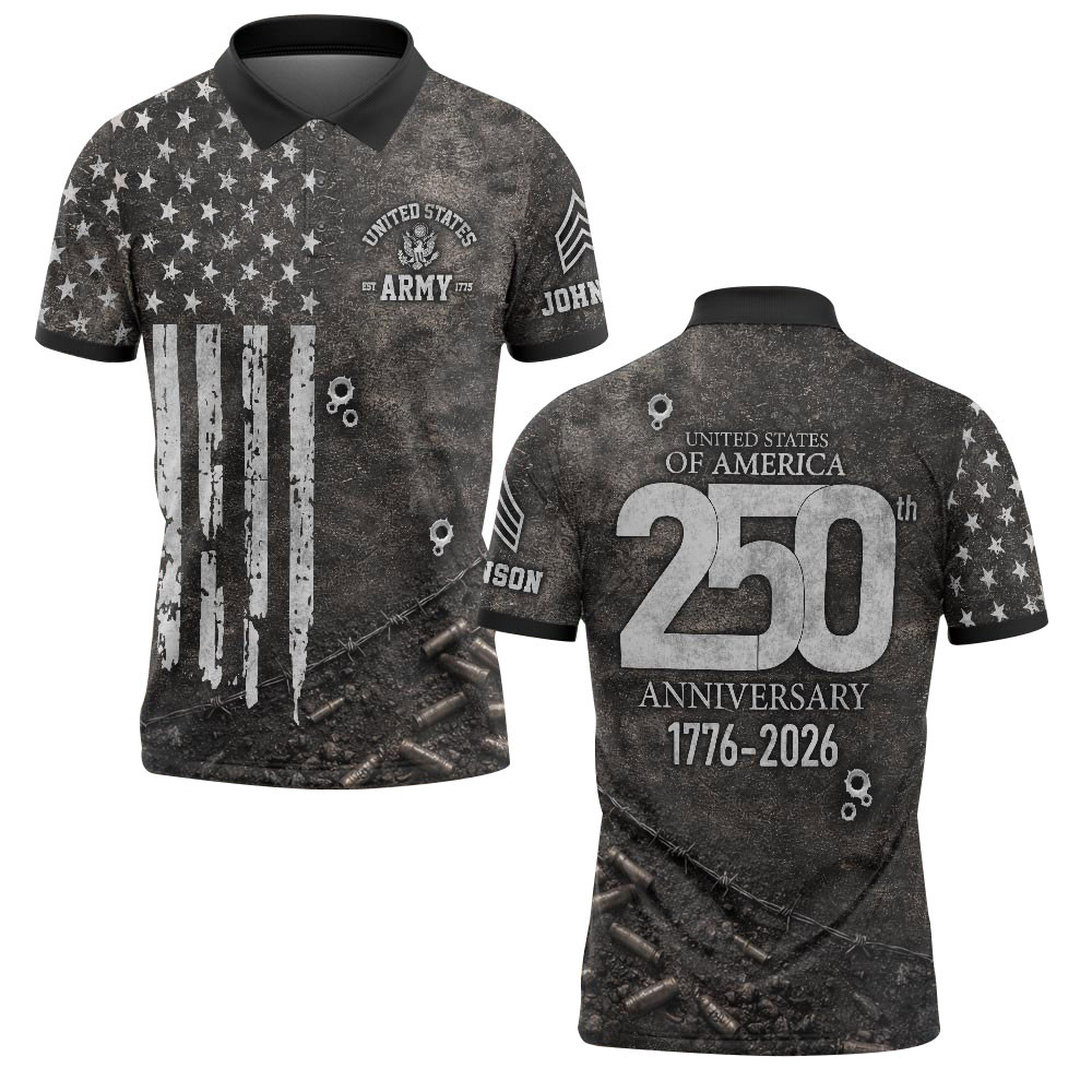 Premium US Army Custom Polo Shirt VPVC218945, Gifts For Army Veteran, Best Gifts For Father’s Day, Independence Day, Veterans Day