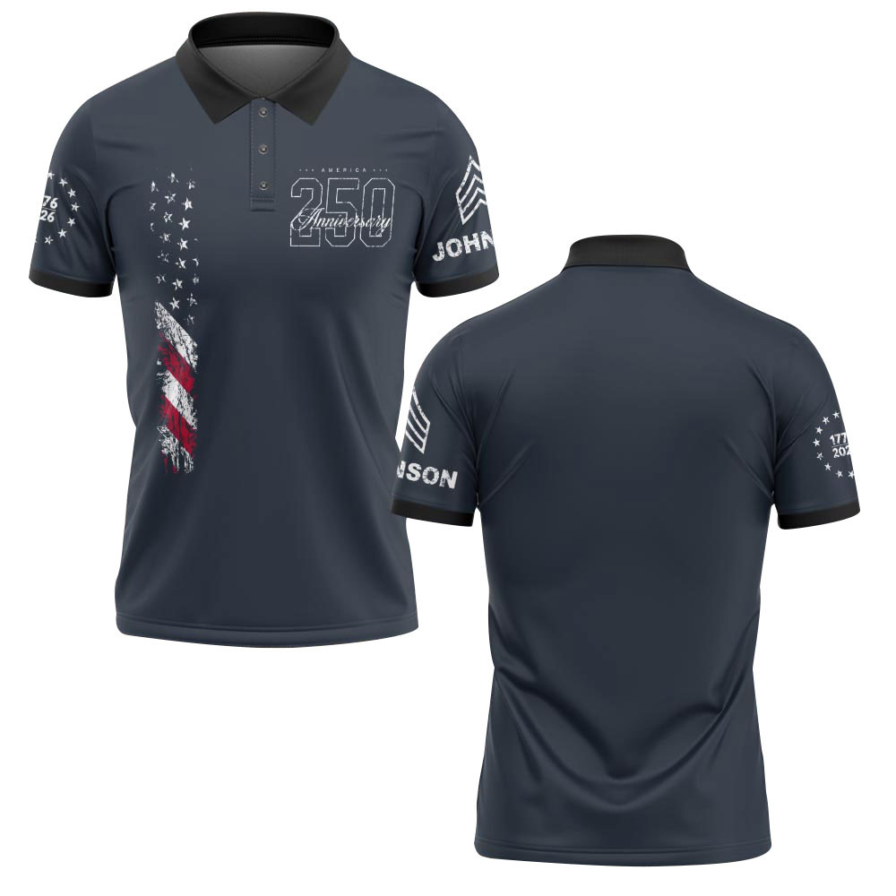 Premium America 250th Anniversary Custom Polo Shirt VPVC218952, Gifts For US Veteran, Best Gifts For Father’s Day, Independence Day, Veterans Day