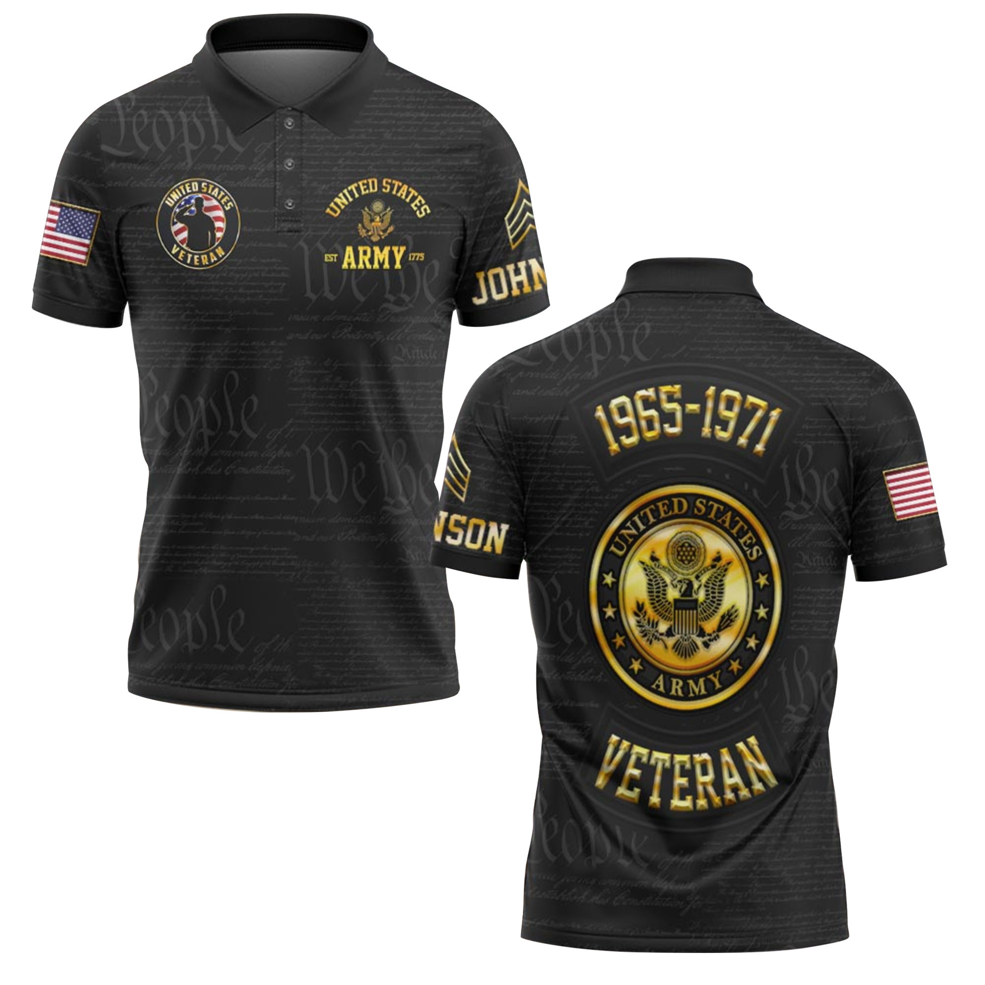 Premium America 250th Anniversary Custom Polo Shirt VPVC218959, Gifts For Army Veteran, Best Gifts For Father’s Day, Independence Day, Veterans Day