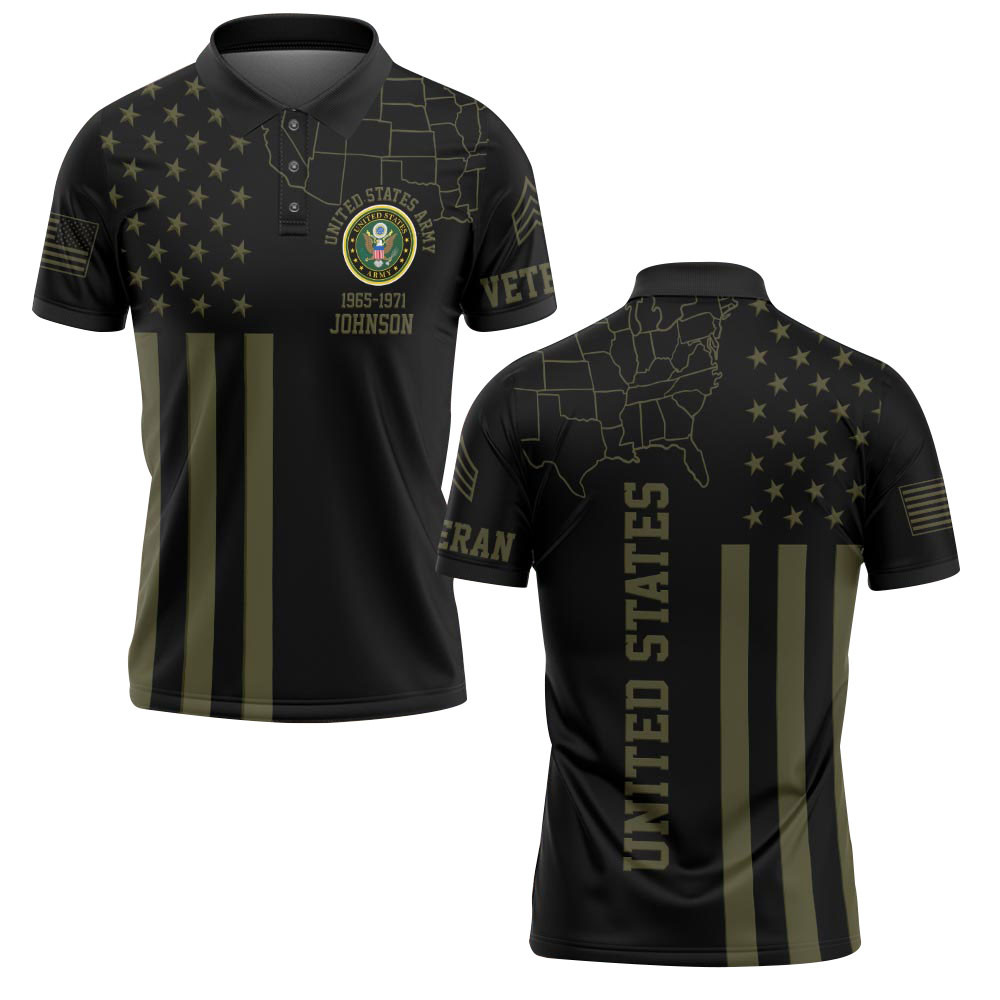 Premium US Army Custom Polo Shirt VPVC218967, Gifts For Army Veteran, Best Gifts For Father’s Day, Independence Day, Veterans Day