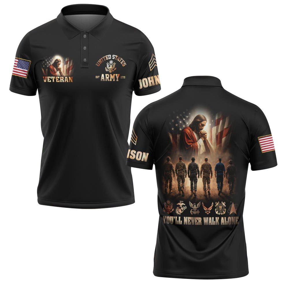 Premium US Army Custom Polo Shirt VPVC218969, Gifts For Army Veteran, Best Gifts For Father’s Day, Independence Day, Veterans Day