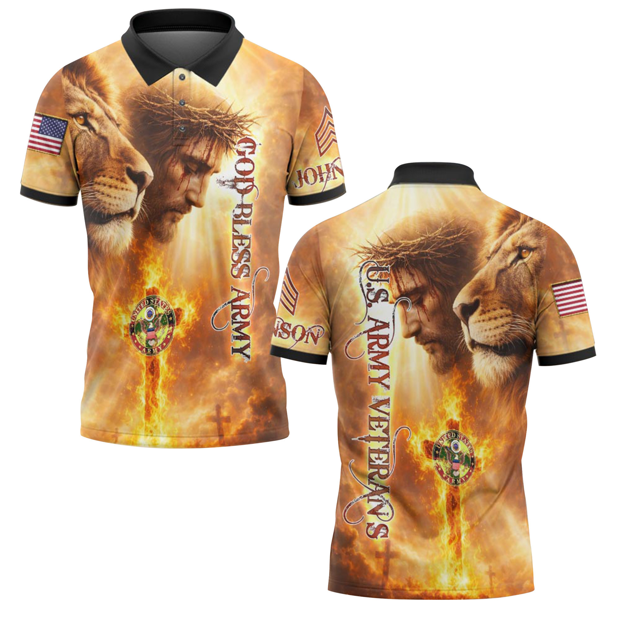 Premium US Army Custom Polo Shirt VPVC218972, Gifts For Army Veteran, Best Gifts For Father’s Day, Independence Day, Veterans Day