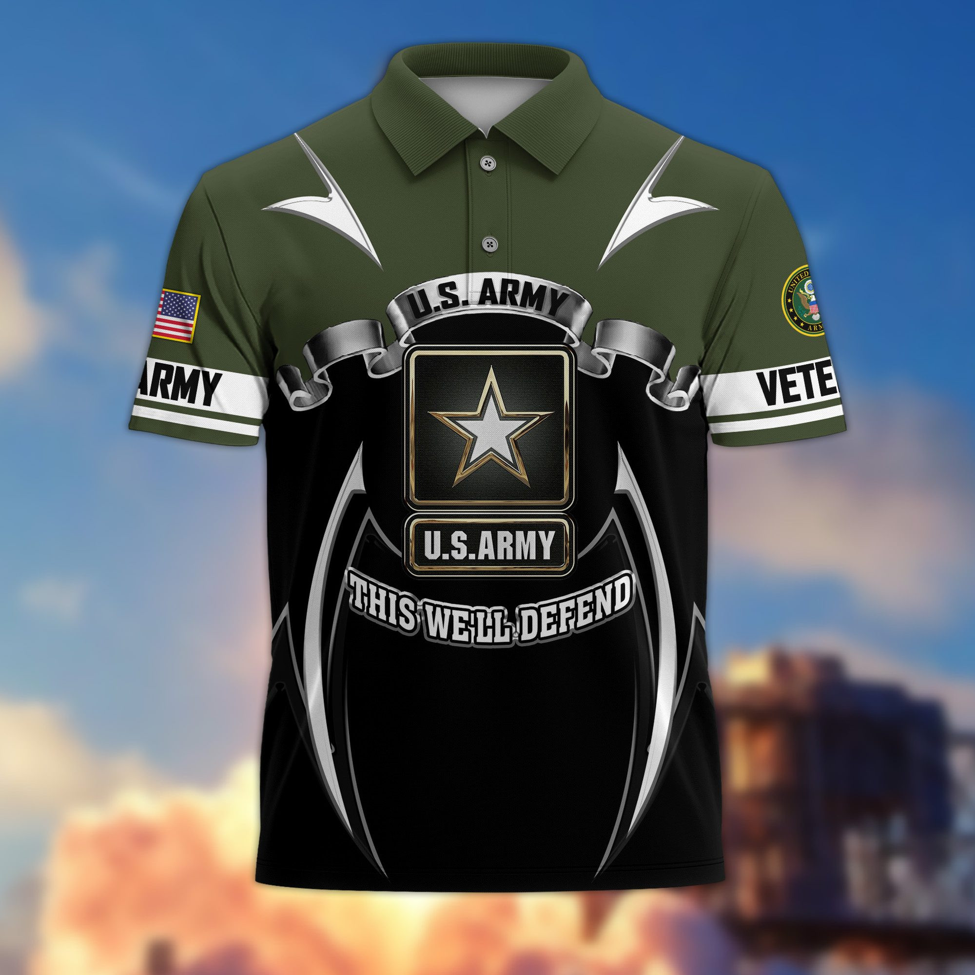 Premium US Veterans Polo Shirt CPHN010311, Gifts For US Veterans, Gifts On Father’s Day, Veterans Day