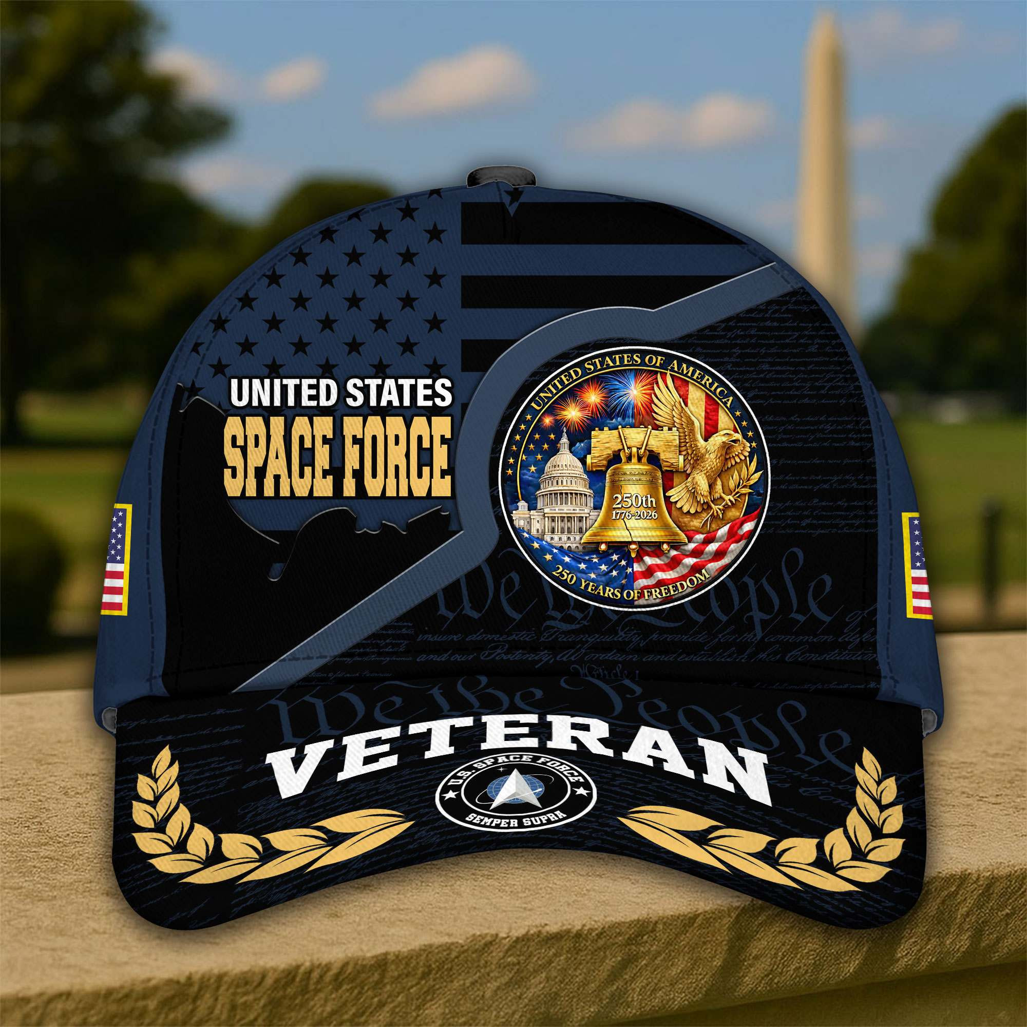 Premium America 250th Anniversary US Veterans Baseball Hats ATTN040322, Gifts For U.S. Veterans, Gifts For Independence Day, Veterans Day