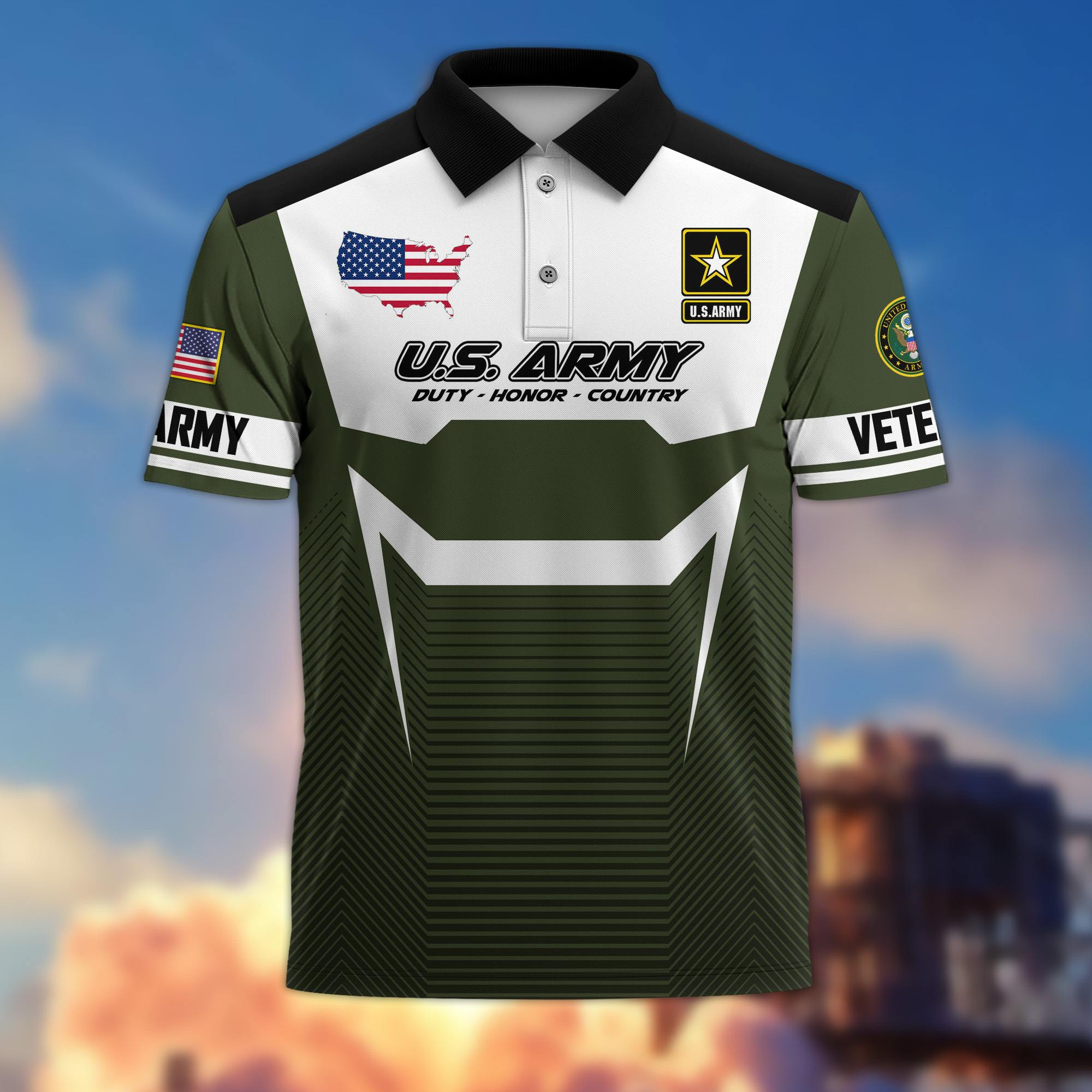 Premium US Veterans Polo Shirt BPHN241112, Gifts For US Veterans, Gifts On Father’s Day, Veterans Day
