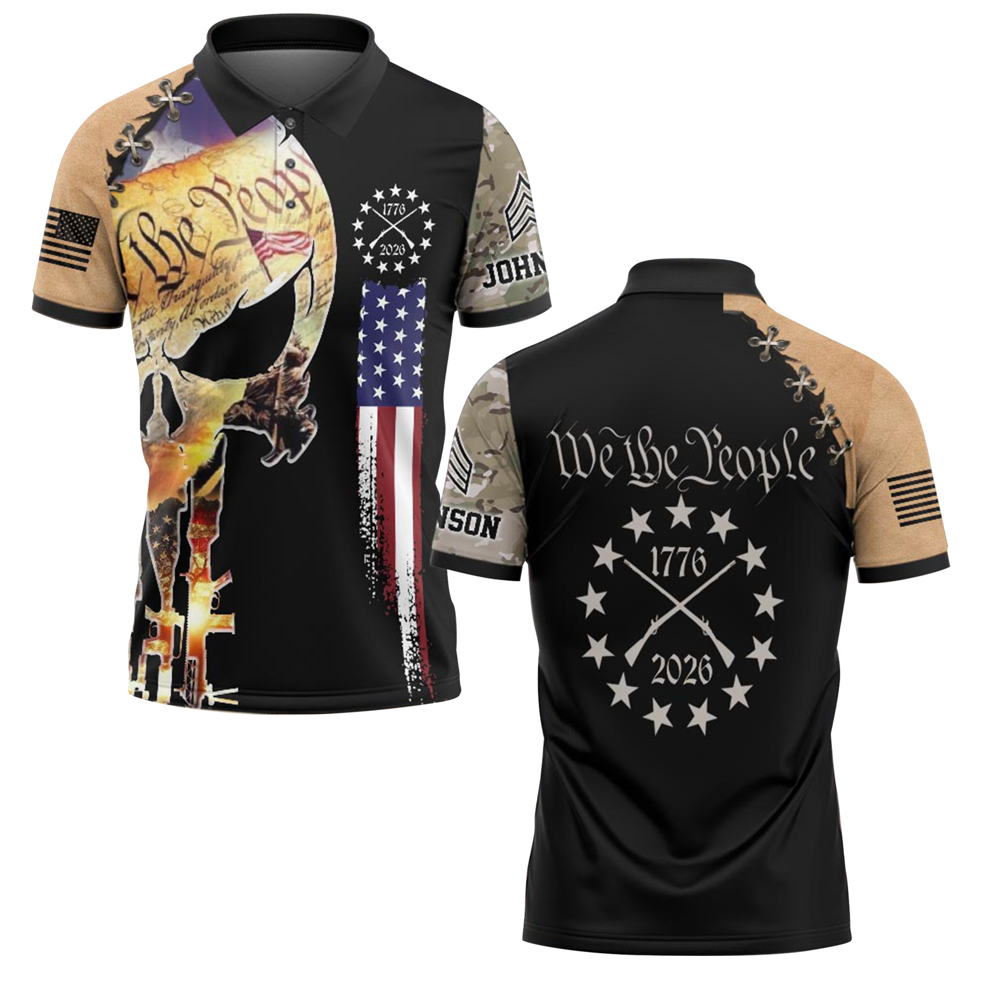 Premium America 250th Anniversary Custom Polo Shirt VPVC218976, Gifts For Army Veteran, Best Gifts For Father’s Day, Independence Day, Veterans Day