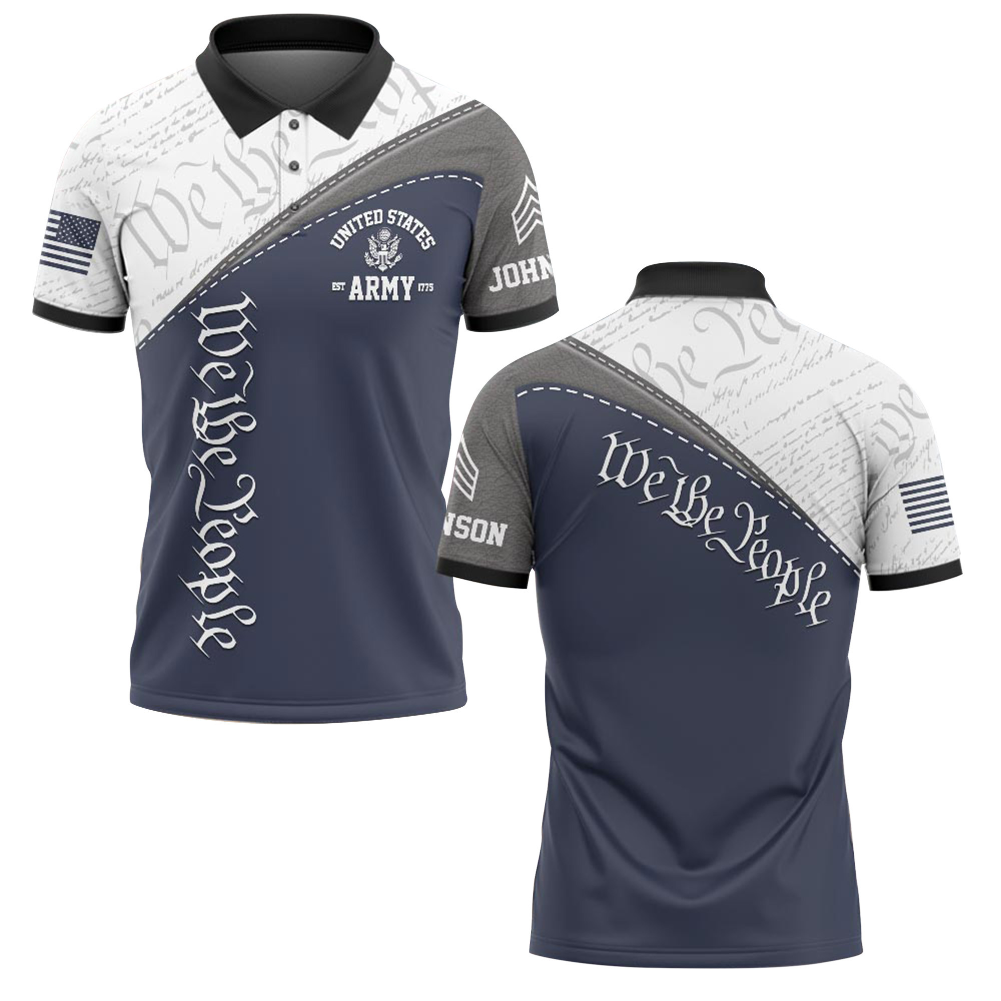 Premium US Army Custom Polo Shirt VPVC218978, Gifts For Army Veteran, Best Gifts For Father’s Day, Independence Day, Veterans Day