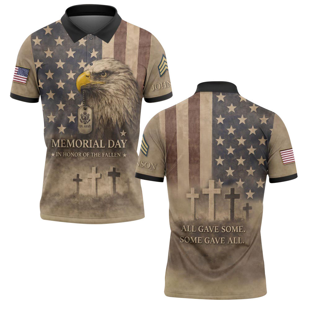 Premium Memorial Day Custom Polo Shirt VPVC218995, Gifts For US Veteran, Gifts For Memorial Day, Independence Day, Veterans Day