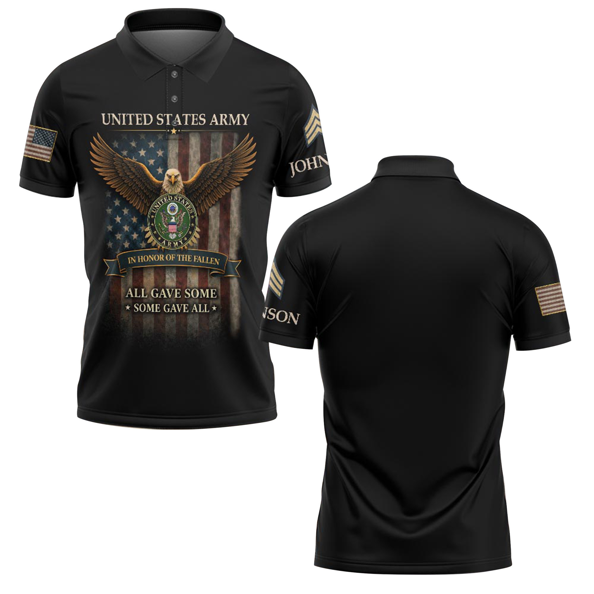Premium US Army Custom Polo Shirt VPVC218998, Gifts For Army Veteran, Gifts For Father’s Day, Veterans Day