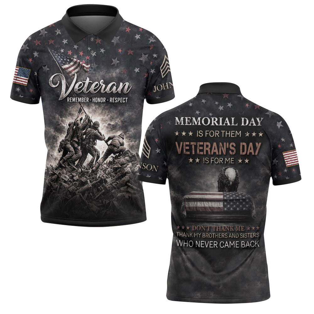Premium US Veteran Custom Polo Shirt VPVC219017, Gifts For US Veteran, Best Gifts For Memorial Day, Independence Day, Veterans Day
