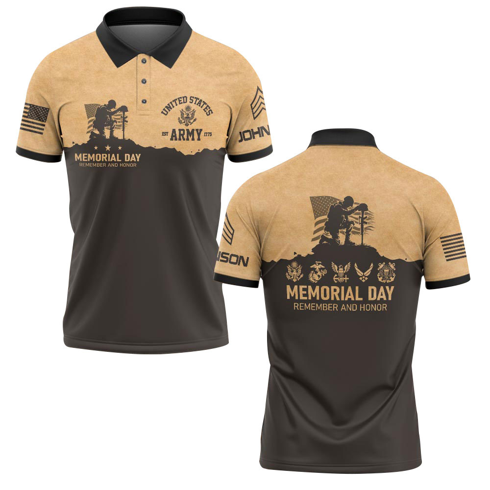Premium US Army Custom Polo Shirt VPVC219020, Gifts For Army Veteran, Best Gifts For Memorial Day, Independence Day, Veterans Day