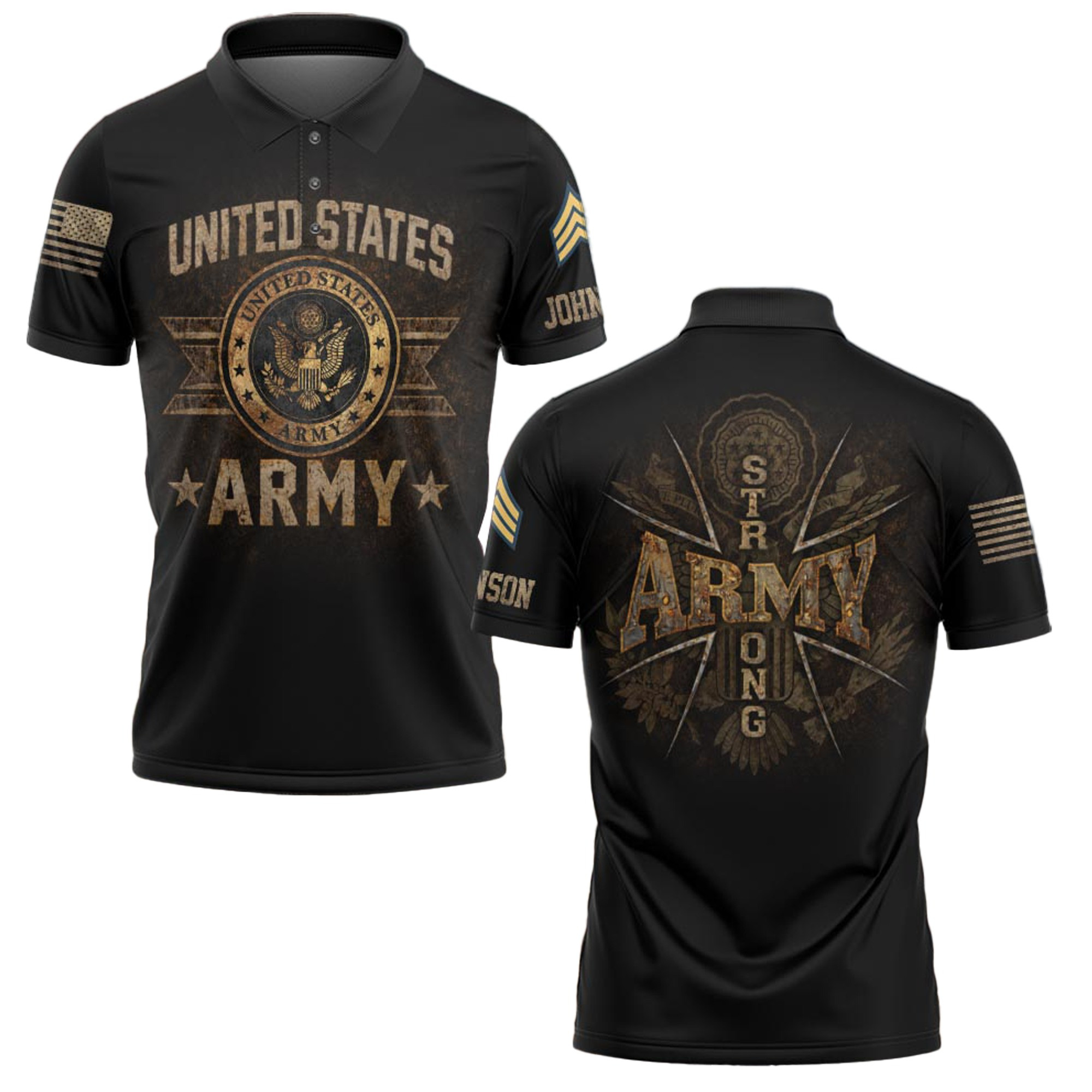 Premium US Army Custom Polo Shirt VPVC219024, Gifts For Army Veteran, Best Gifts For Father’s Day, Independence Day, Veterans Day