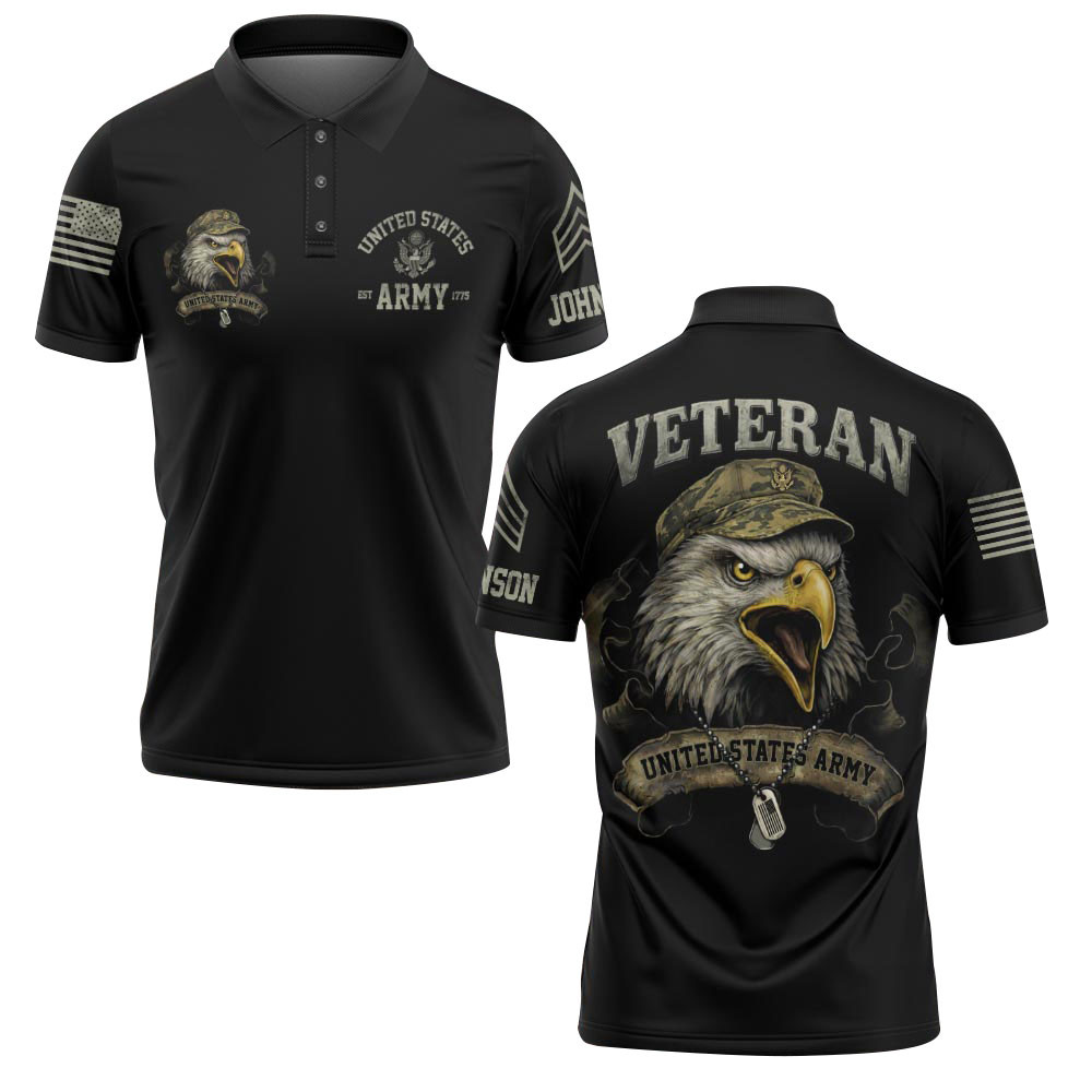Premium America 250th Anniversary Custom Polo Shirt VPVC219032, Gifts For Army Veteran, Gifts For Father’s Day, Independence Day, Veterans Day
