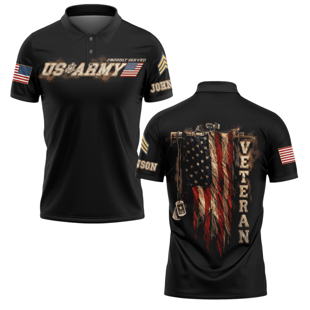 Premium America 250th Anniversary Custom Polo Shirt VPVC219114, Gifts For Army Veteran, Gifts For Father’s Day, Independence Day, Veterans Day