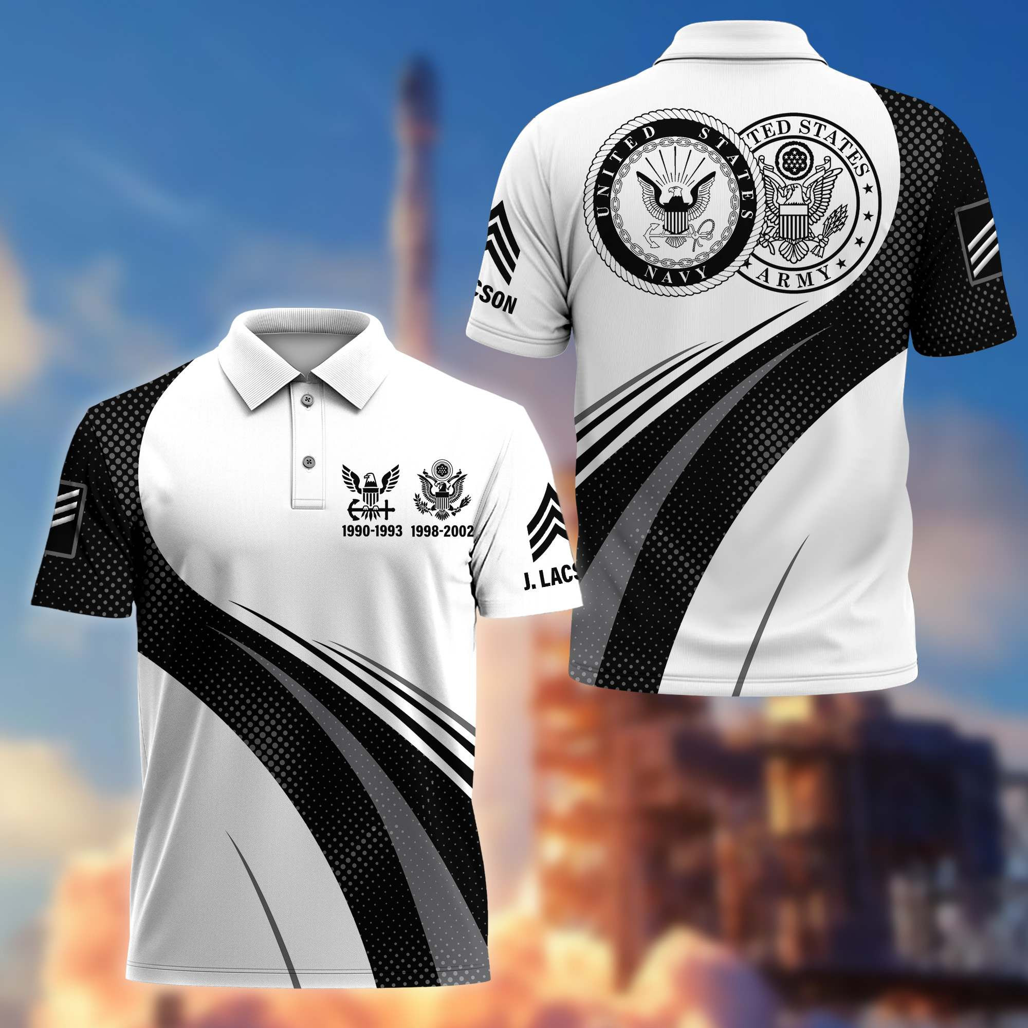 Premium Custom US Army – Navy Veterans Polo Shirt CPVC180311