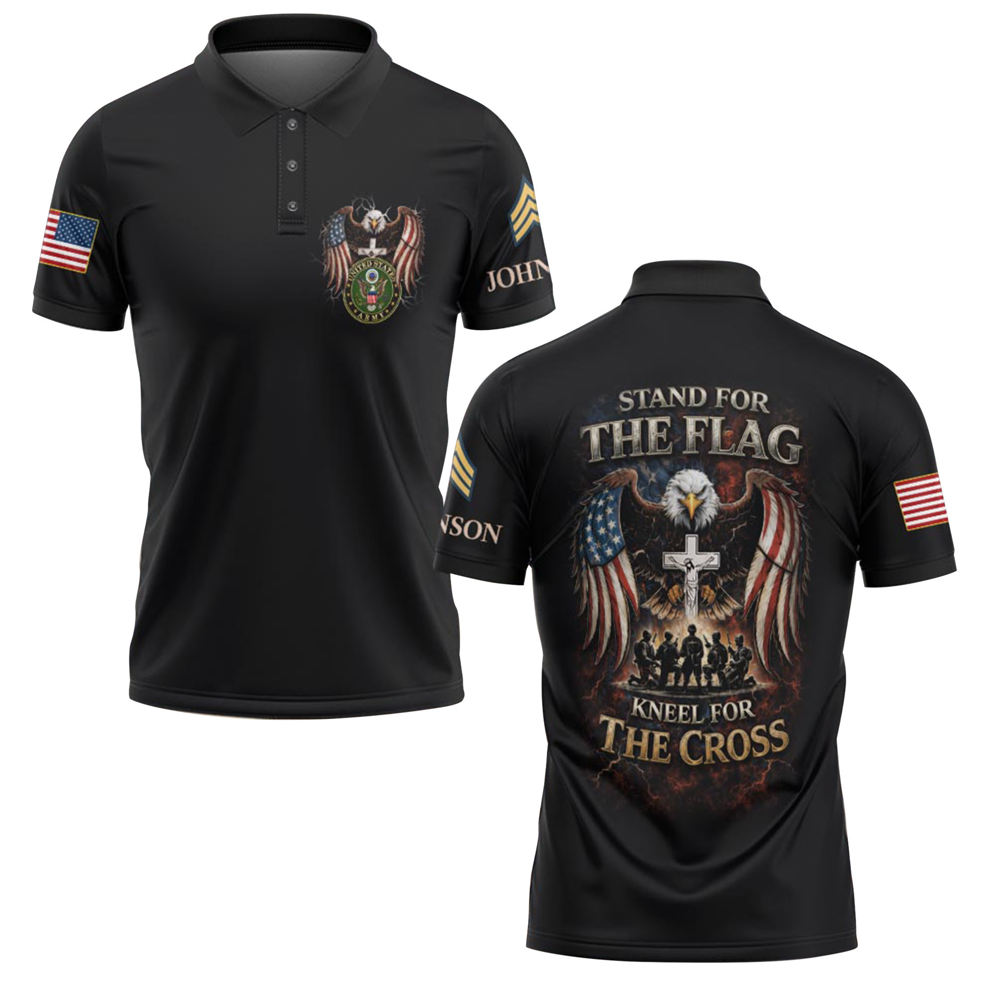Premium US Army Custom Polo Shirt VPVC219122, Gifts For Army Veteran, Gifts For Father’s Day, Veterans Day