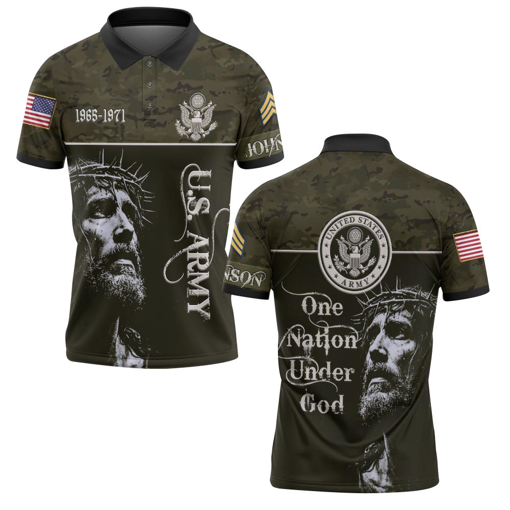 Premium Army Custom Polo Shirt VPVC219139, Gifts For Army Veteran, Gifts For Father’s Day, Veterans Day