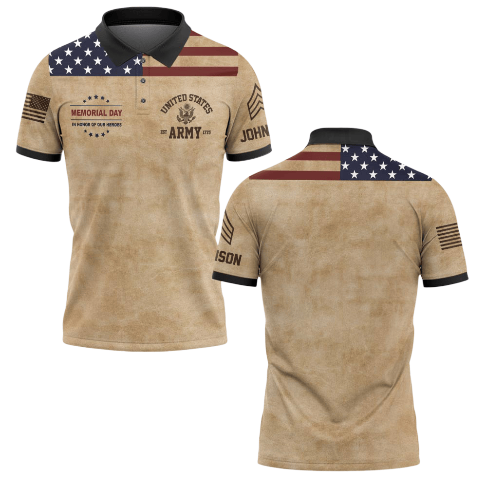 Premium America 250th Anniversary Custom Polo Shirt VPVC219157, Gifts For Army Veteran, Gifts For Father’s Day, Memorial Day, Veterans Day