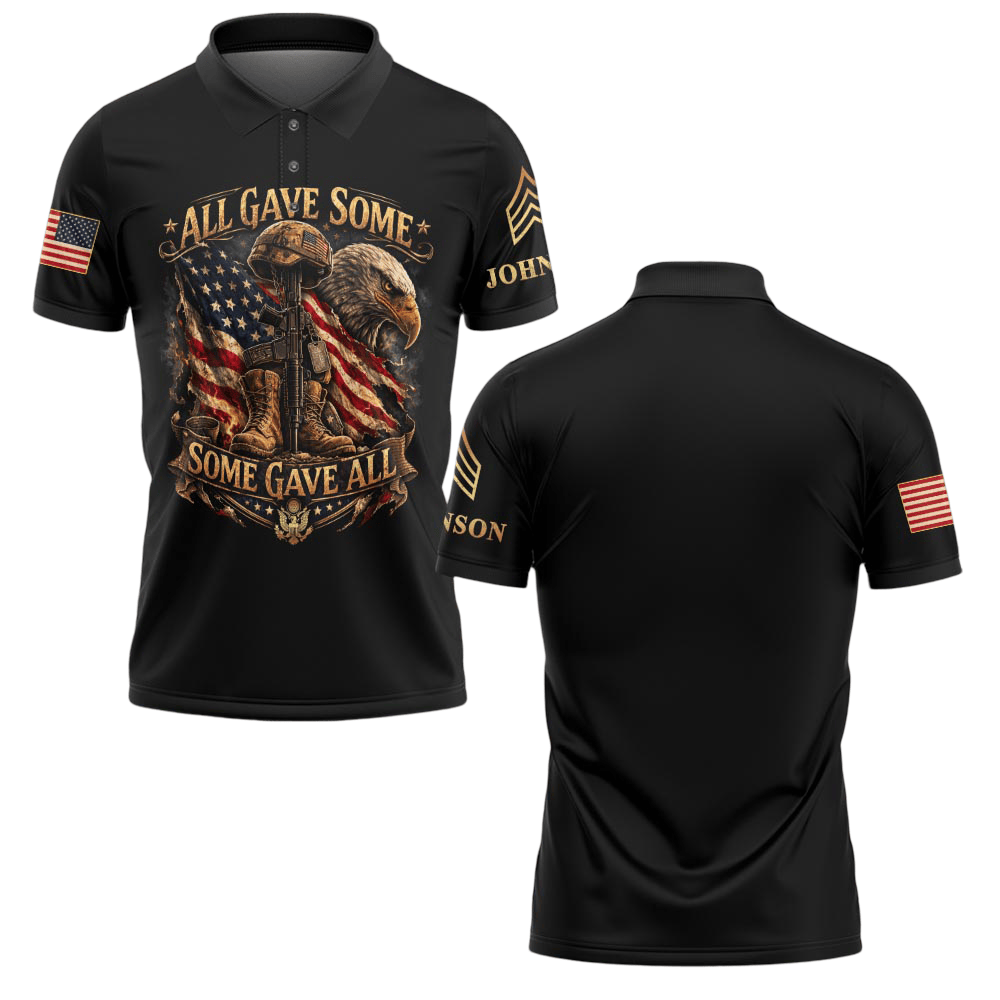 Premium America 250th Anniversary Custom Polo Shirt VPVC219158, Gifts For Army Veteran, Gifts For Father’s Day, Veterans Day