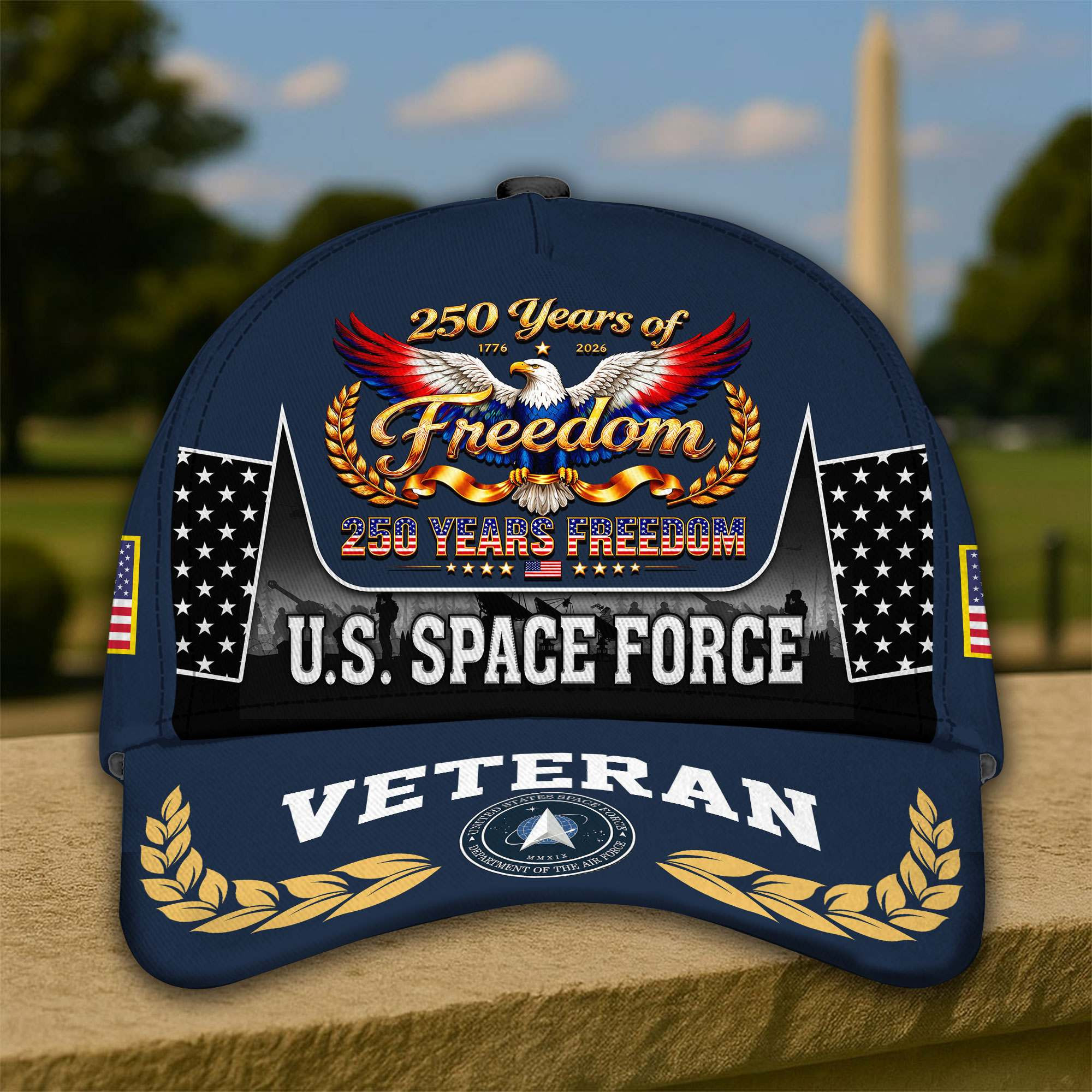 Premium America 250th Anniversary US Veterans Baseball Hats ATTN230321, Gifts For U.S. Veterans, Gifts For Independence Day, Veterans Day