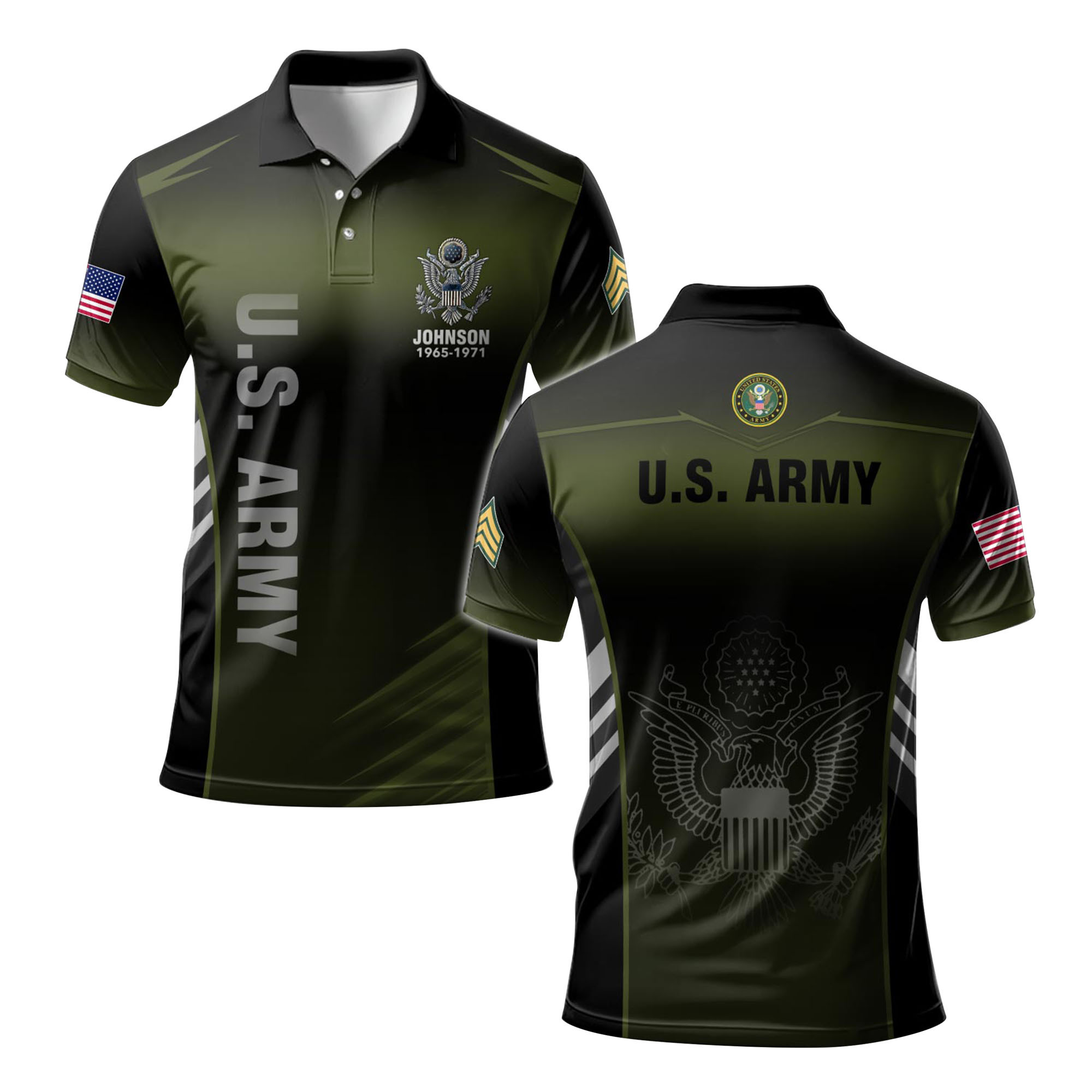 Premium Custom US Army Polo Shirt VPVC219167, Gifts For Army Veteran, Gifts For Father’s Day, Veterans Day