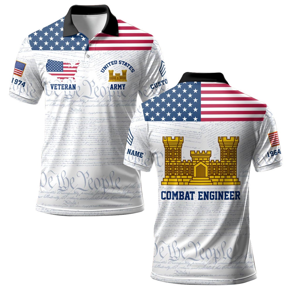 Premium Custom US Army Polo Shirt VPVC219177, Gifts For Army Veteran, Gifts For Memorial Day, Veterans Day