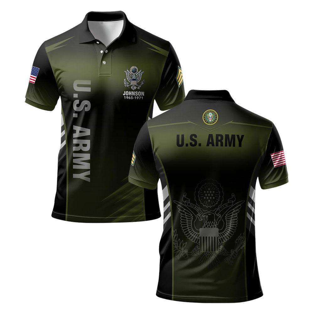 Premium Custom US Army Polo Shirt VPVC219194, Gifts For Army Veteran, Gifts For Father’s Day, Veterans Day