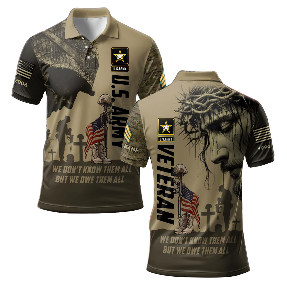 Premium Custom US Army Polo Shirt VPVC219195, Gifts For Army Veteran, Gifts For Father’s Day, Veterans Day
