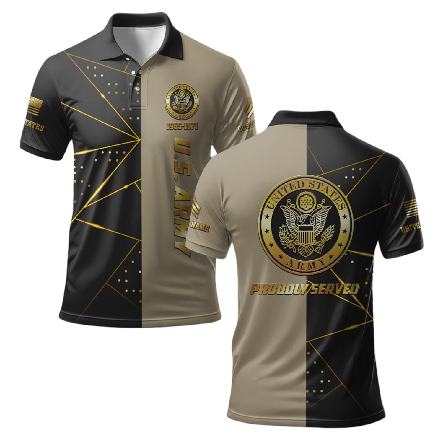 Premium Custom US Army Polo Shirt VPVC219196, Gifts For Army Veteran, Gifts For Father’s Day, Veterans Day
