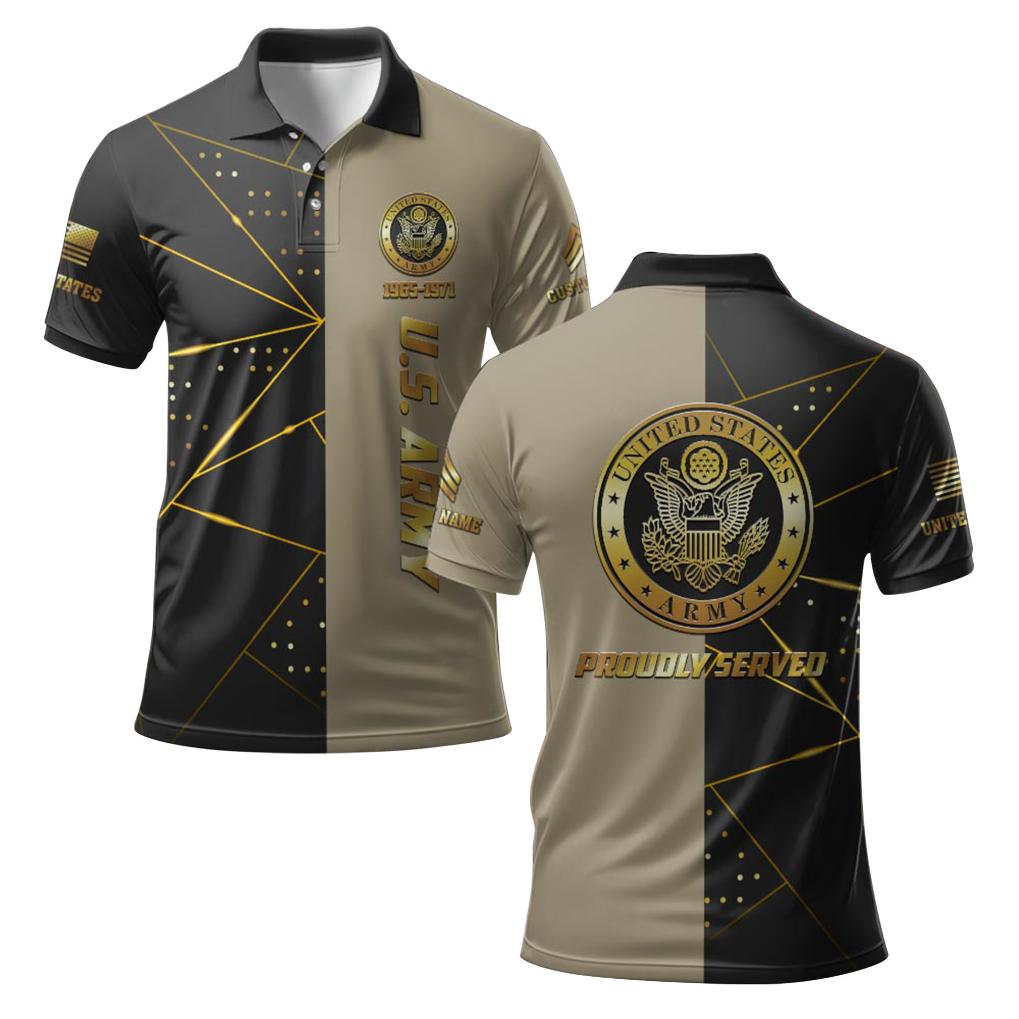 Premium Custom US Army Polo Shirt VPVC219204, Gifts For Army Veteran, Gifts For Father’s Day, Veterans Day