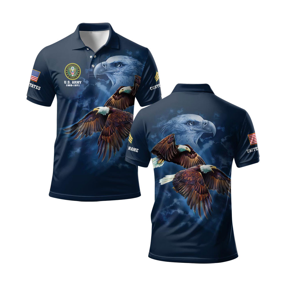 Premium Custom US Army Polo Shirt VPVC219223, Gifts For Army Veteran, Gifts For Father’s Day, Veterans Day