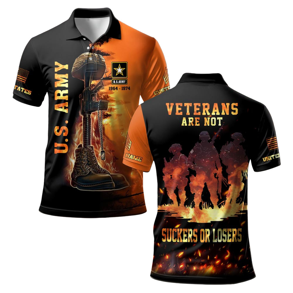 Premium Custom US Army Polo Shirt VPVC219226, Gifts For Army Veteran, Gifts For Father’s Day, Veterans Day