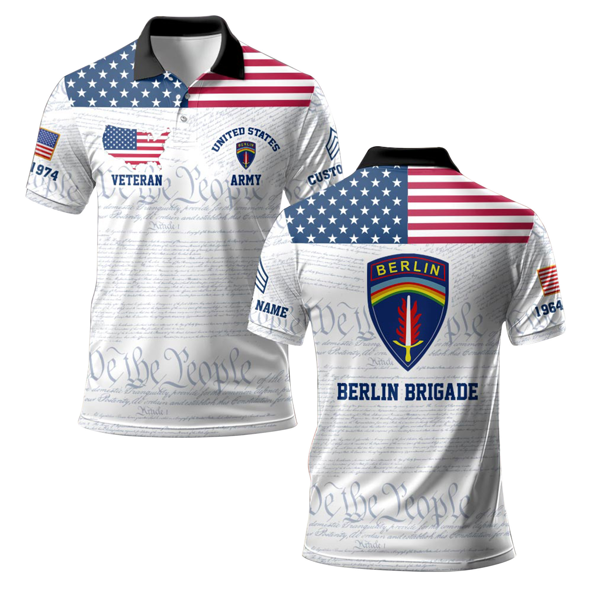 Premium Custom US Army Polo Shirt VPVC219231, Gifts For Army Veteran, Gifts For Veterans Day