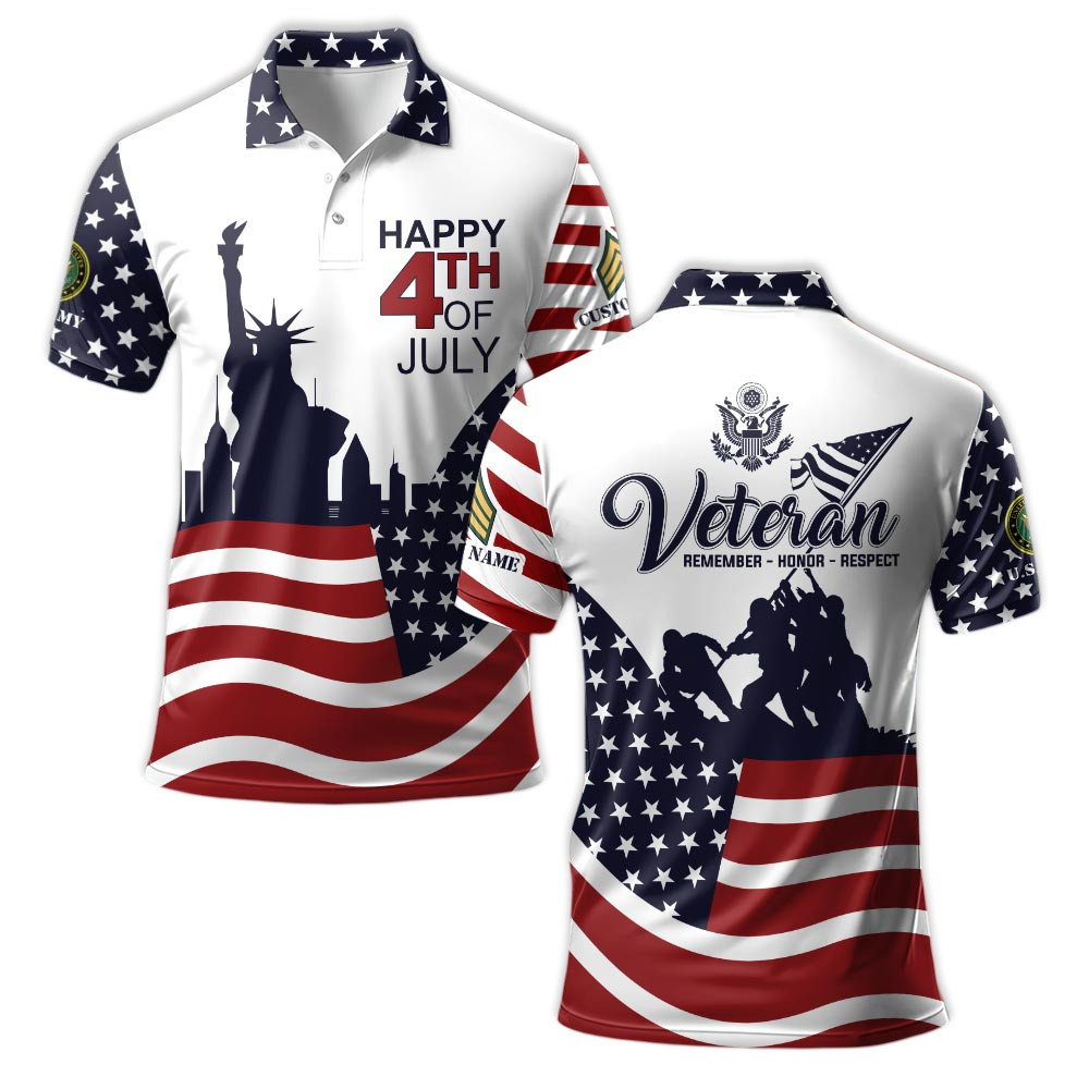 Premium Custom US Army Polo Shirt VPVC219252, Gifts For Army Veteran, Gifts For Veterans Day