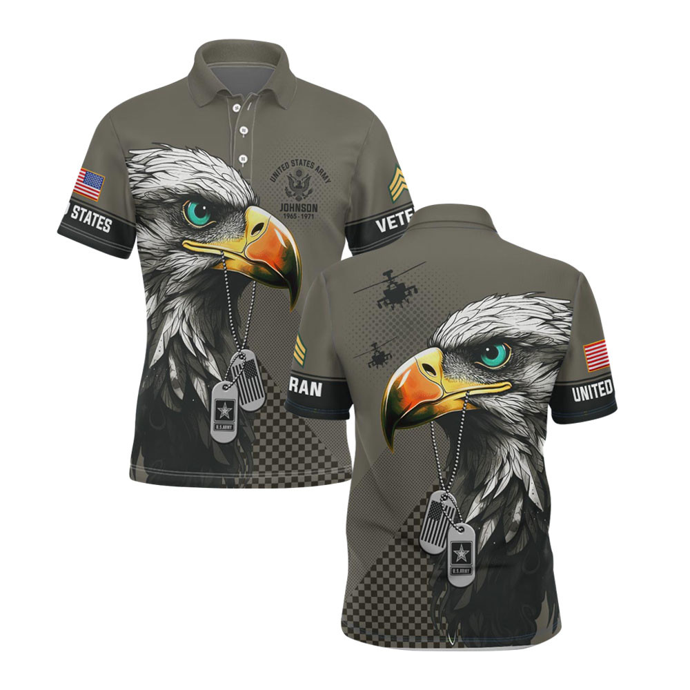 Premium Custom US Army Polo Shirt VPVC219255, Gifts For Army Veteran, Gifts For Memorial Day, Veterans Day
