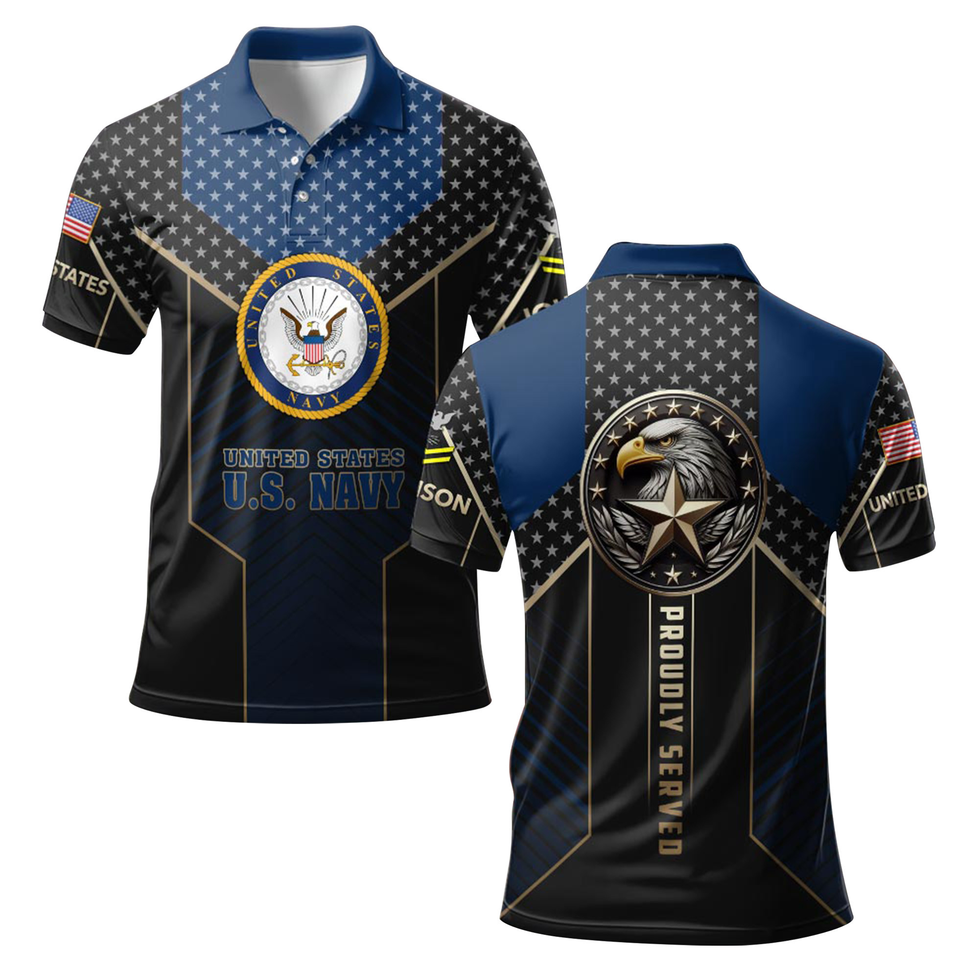 Premium Custom US Navy Polo Shirt VPVC219262, Gifts For Navy Veteran, Gifts For Veterans Day